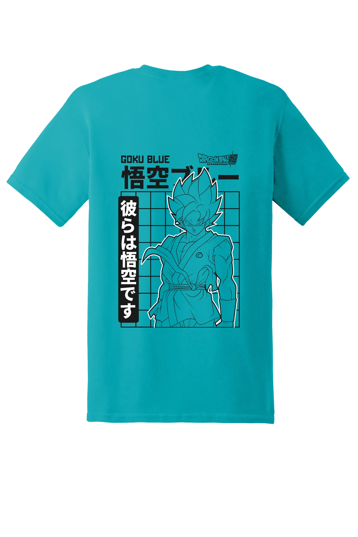 Dragon Ball Tee No. 120, Tropical Blue, back print