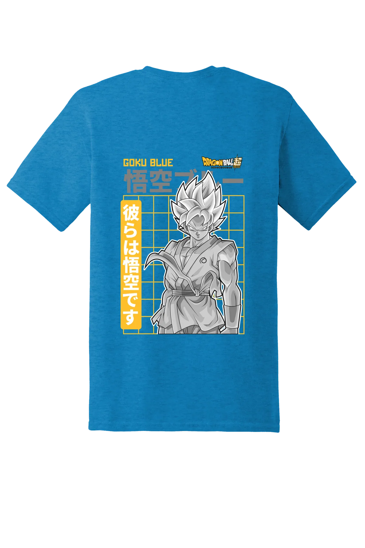 Dragon Ball Tee No. 123, Heather Sapphire, back print