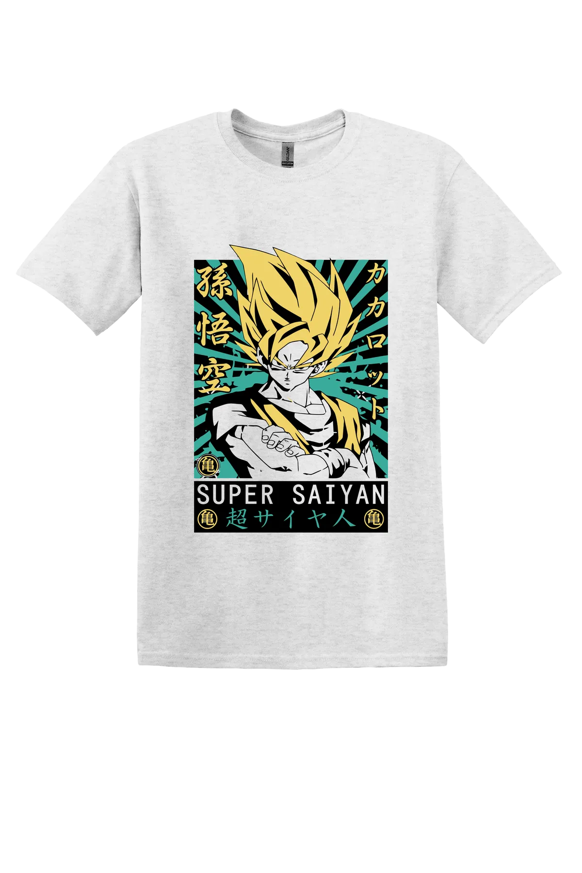 Dragon Ball Tee No. 136, Ash Grey, front print