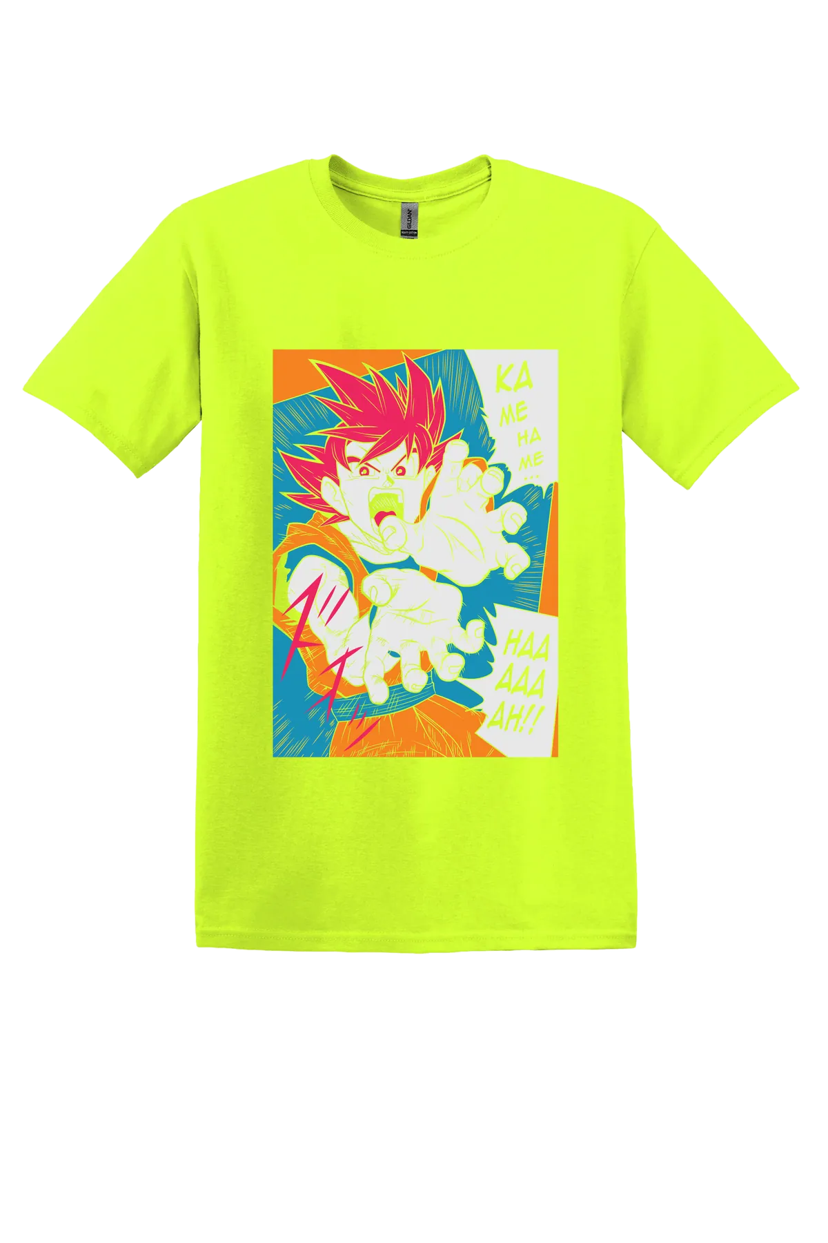 Dragon Ball Tee No. 142, Safety Green, front print