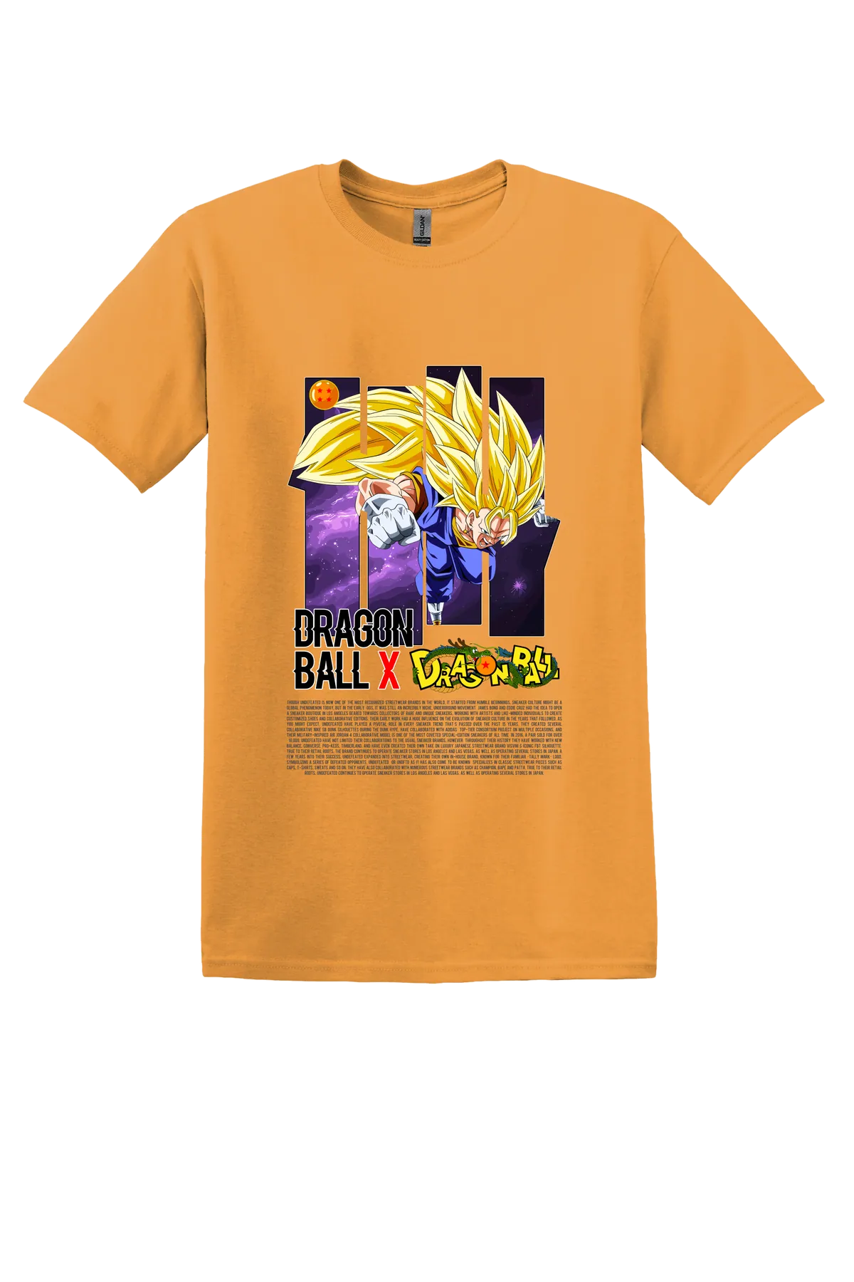 Dragon Ball Tee No. 152, Tennessee Orange, front print