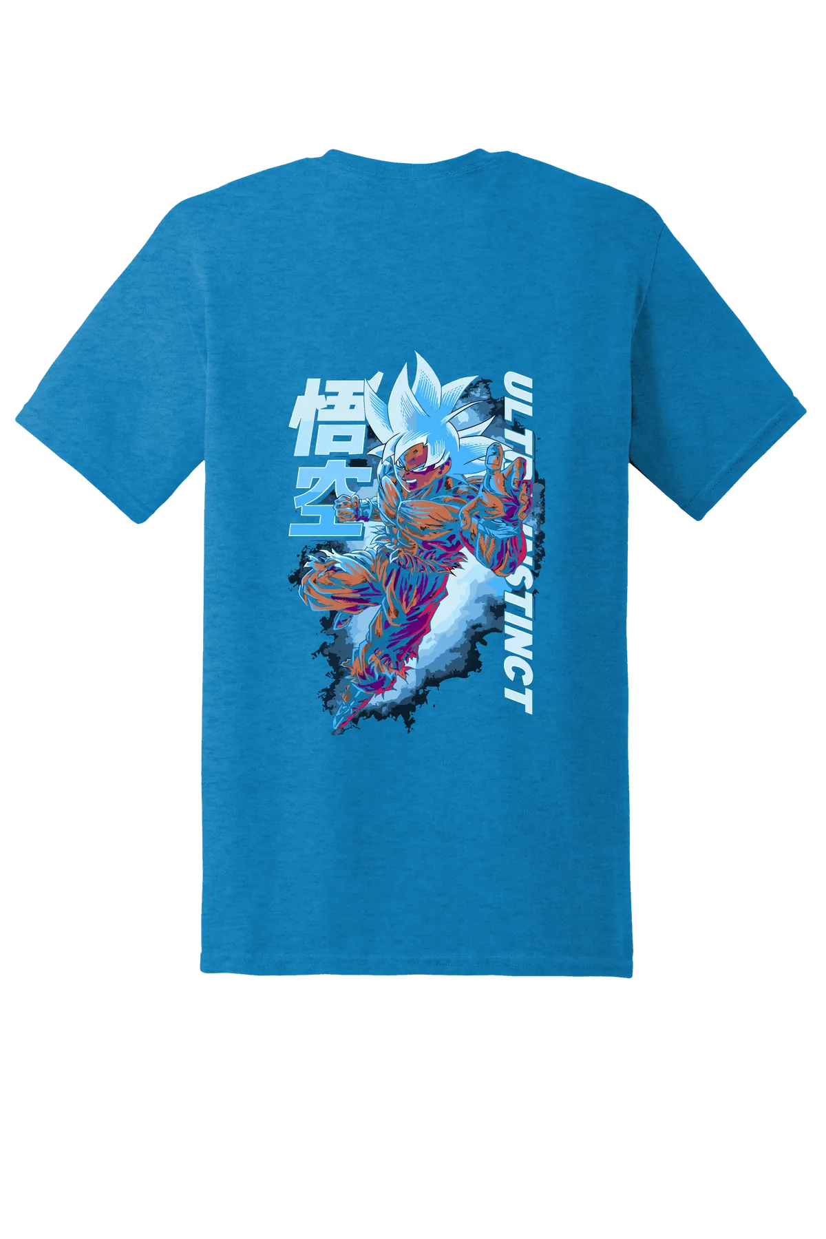 Dragon Ball Tee No. 166, Heather Sapphire, back print