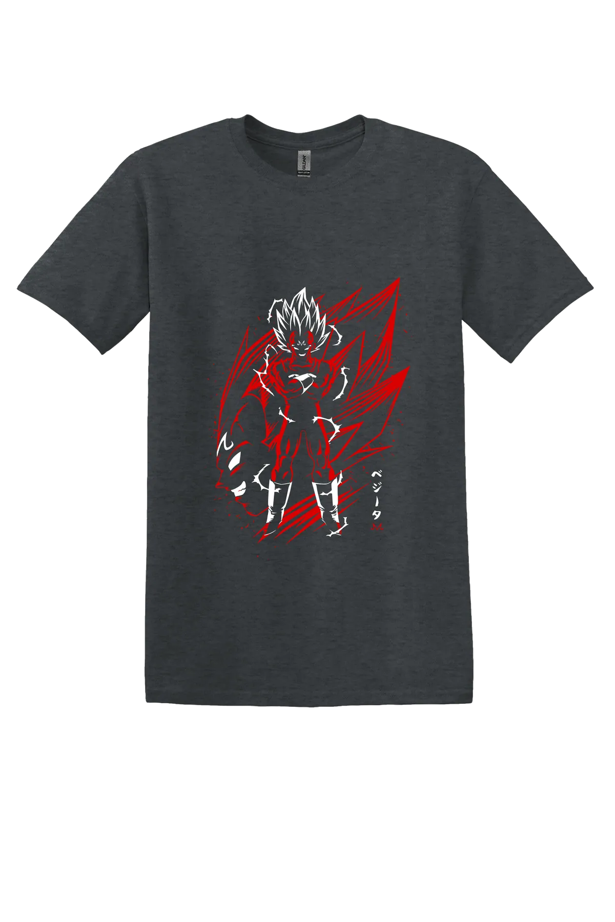 Dragon Ball Tee No. 199, Dark Heather, front print