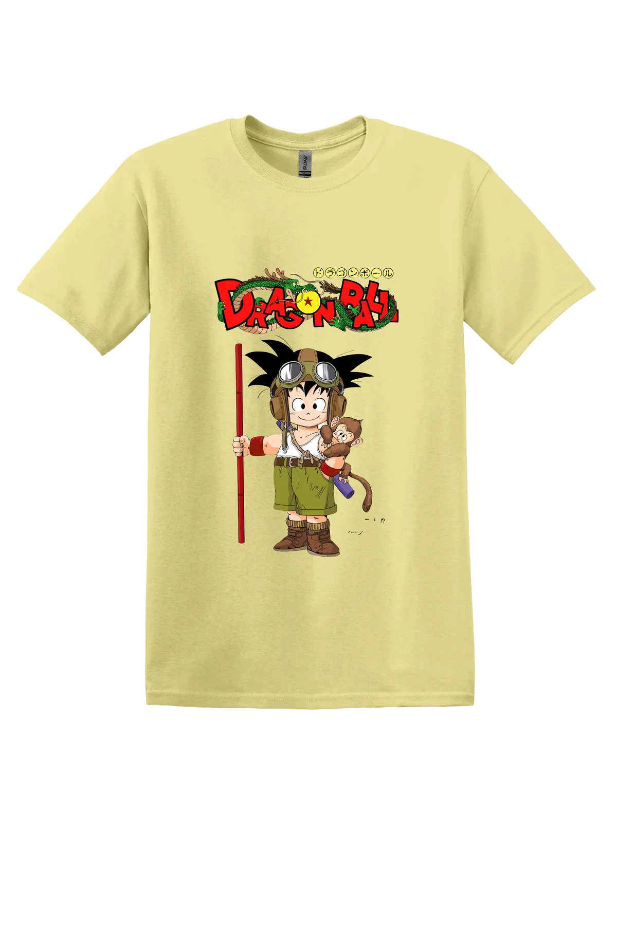 Dragon Ball Tee No. 21, Corn Silk, front print