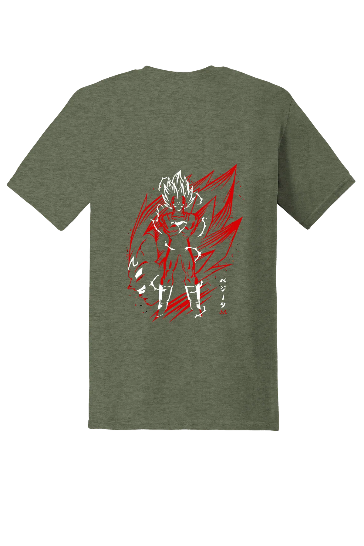 Dragon Ball Tee No. 220, Heather Military Green, back print