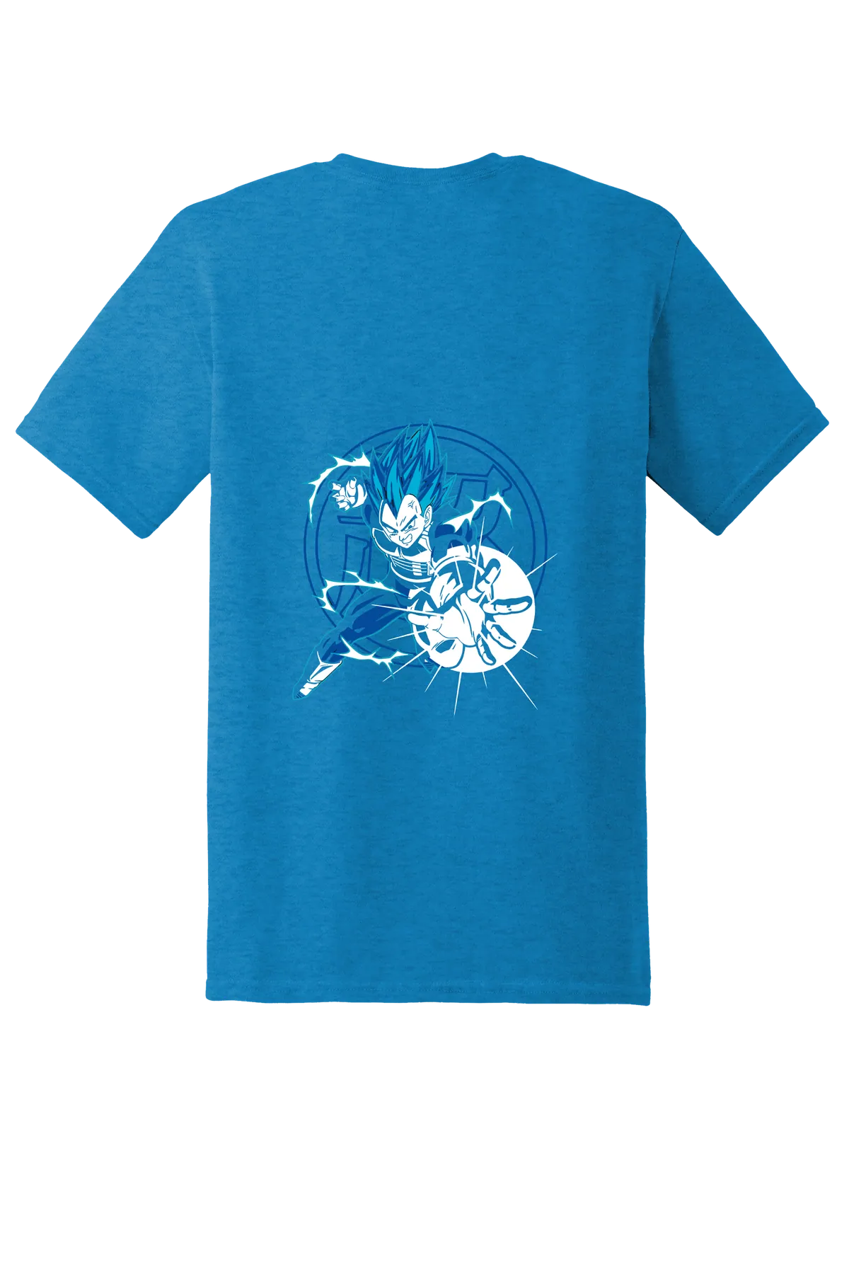 Dragon Ball Tee No. 250, Heather Sapphire, back print