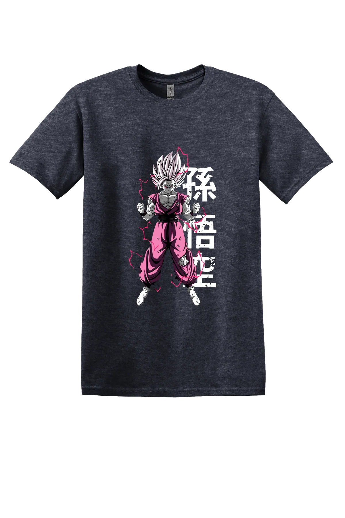 Dragon Ball Tee No. 291, Heather Navy, front print