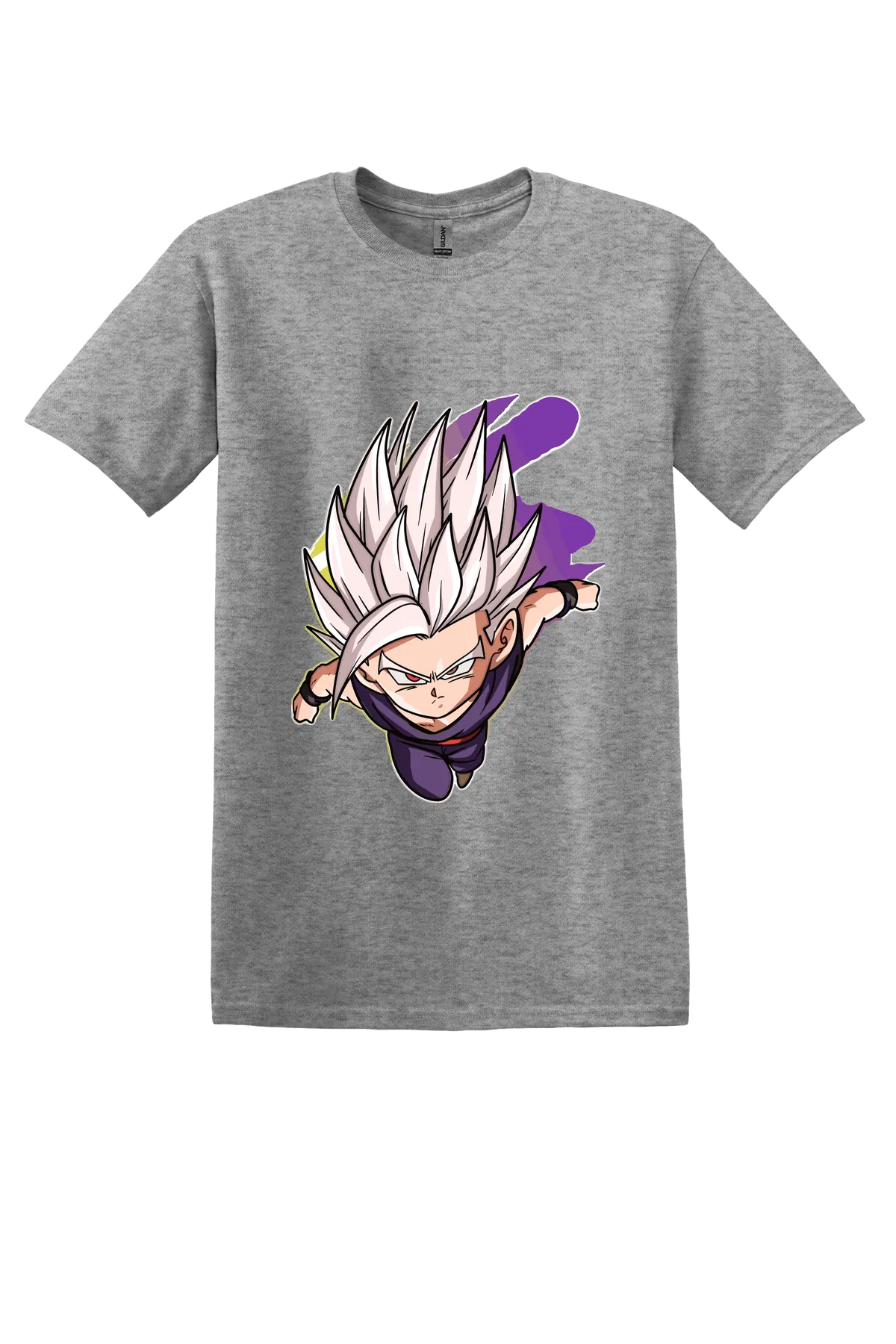 Dragon Ball Tee No. 338, Graphite Heather, front print