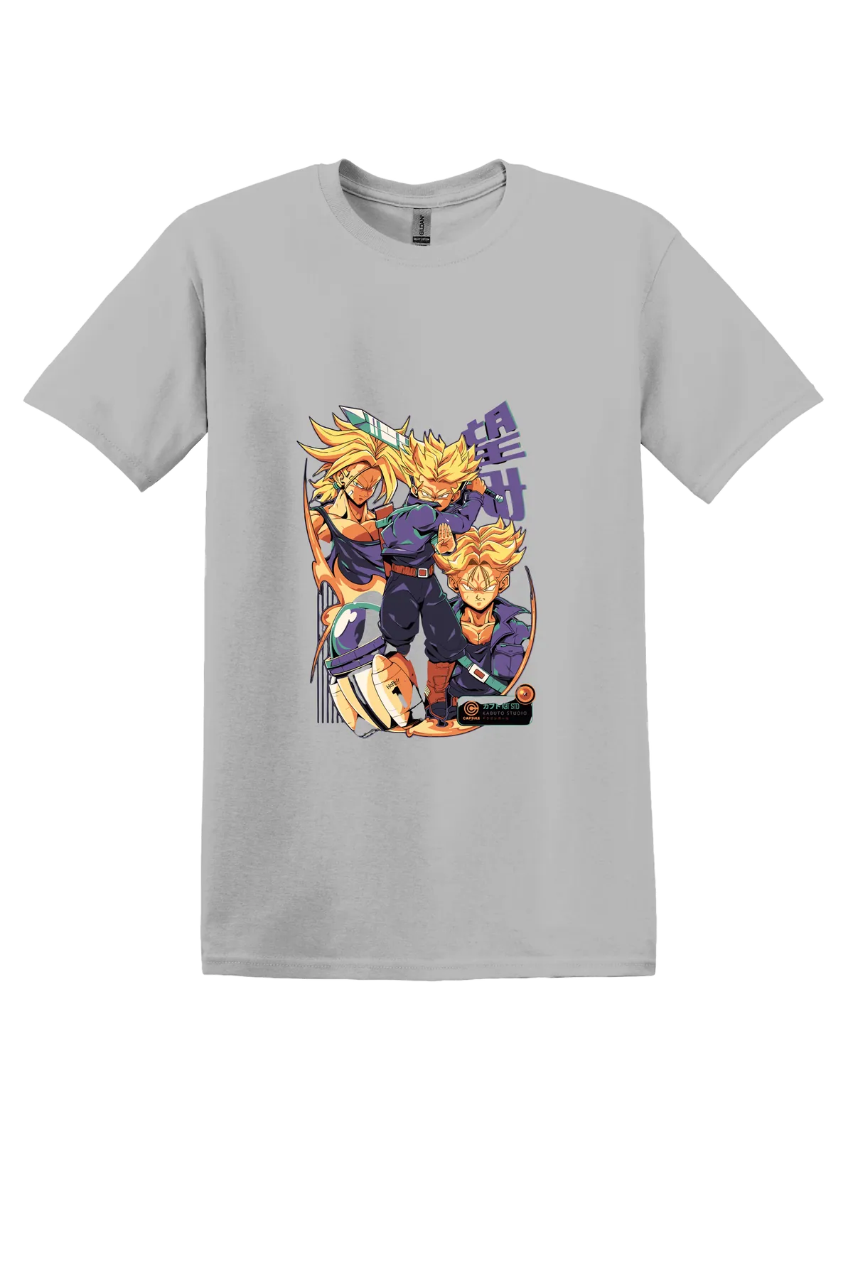 Dragon Ball Tee No. 358, Ice Grey, front print
