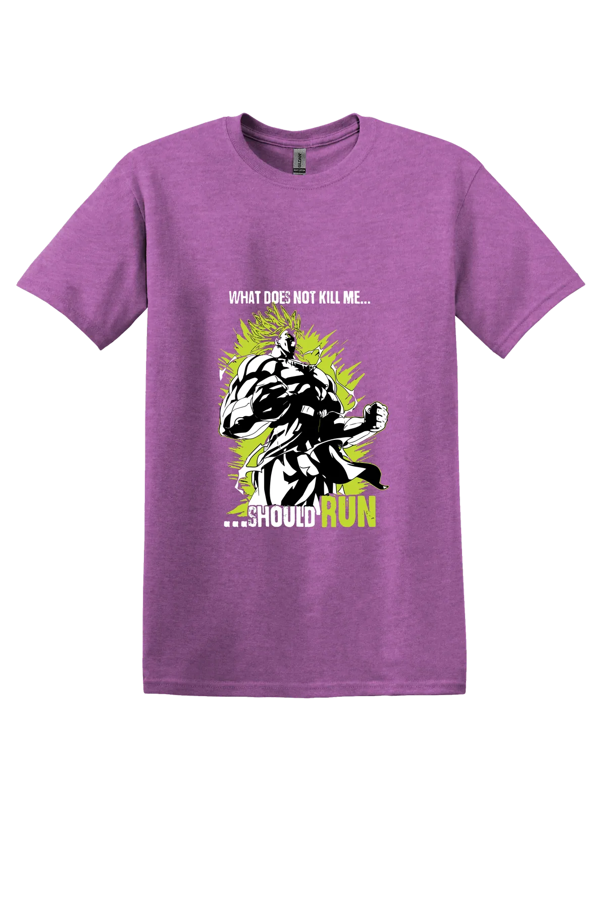 Dragon Ball Tee No. 384, Heather Radiant Orchid, front print