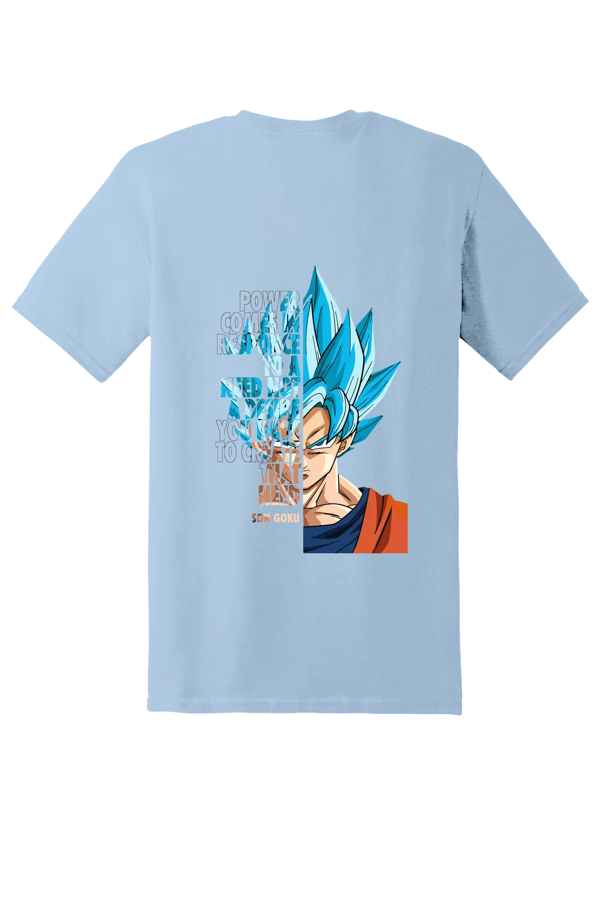 Dragon Ball Tee No. 39, Light Blue, back print