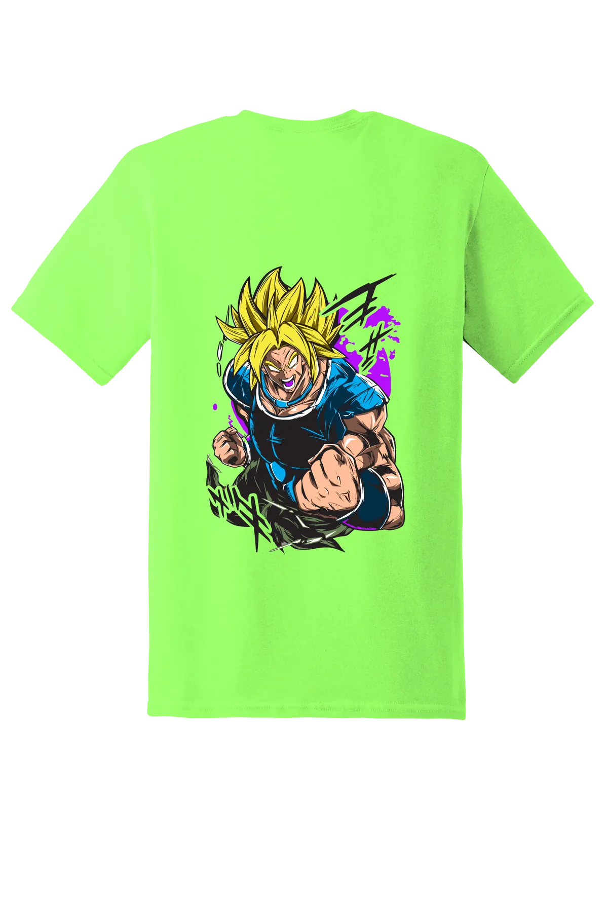 Dragon Ball Tee No. 413, Neon Green, back print