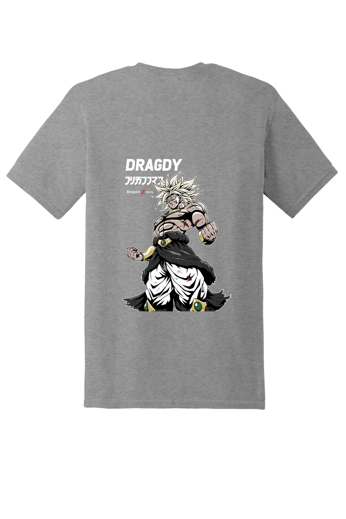 Dragon Ball Tee No. 417, Sport Grey, back print
