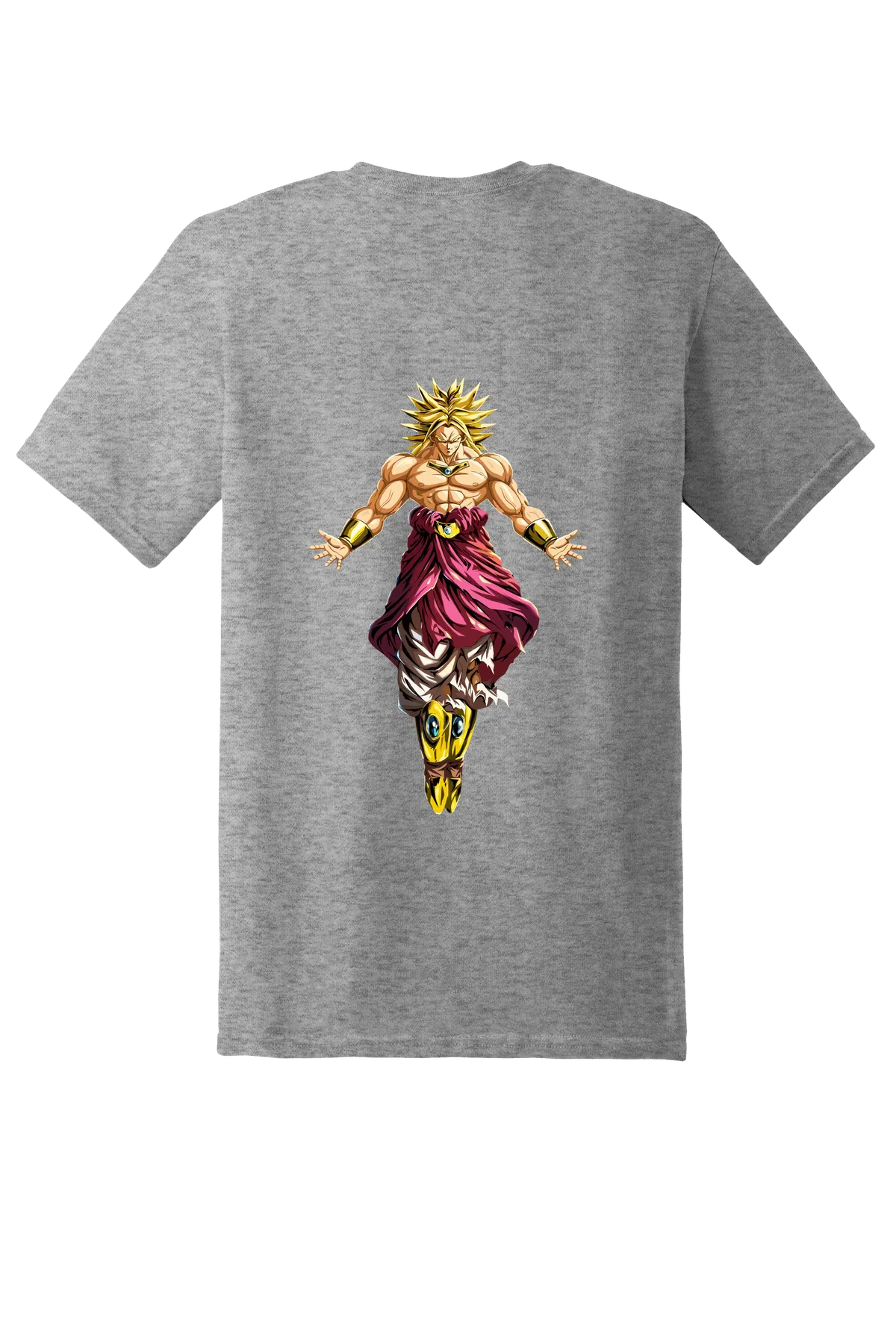 Dragon Ball Tee No. 422, Graphite Heather, back print