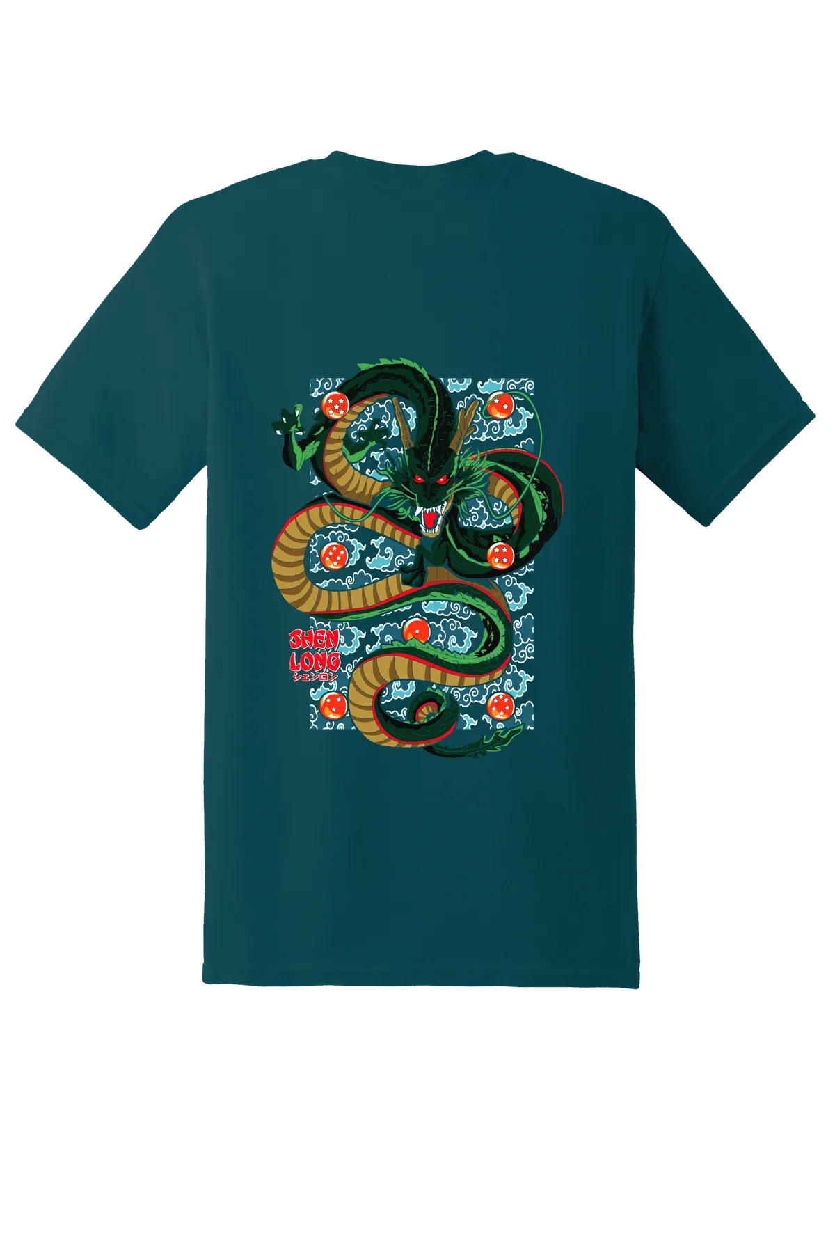 Dragon Ball Tee No. 440, Fan Marine Green, back print