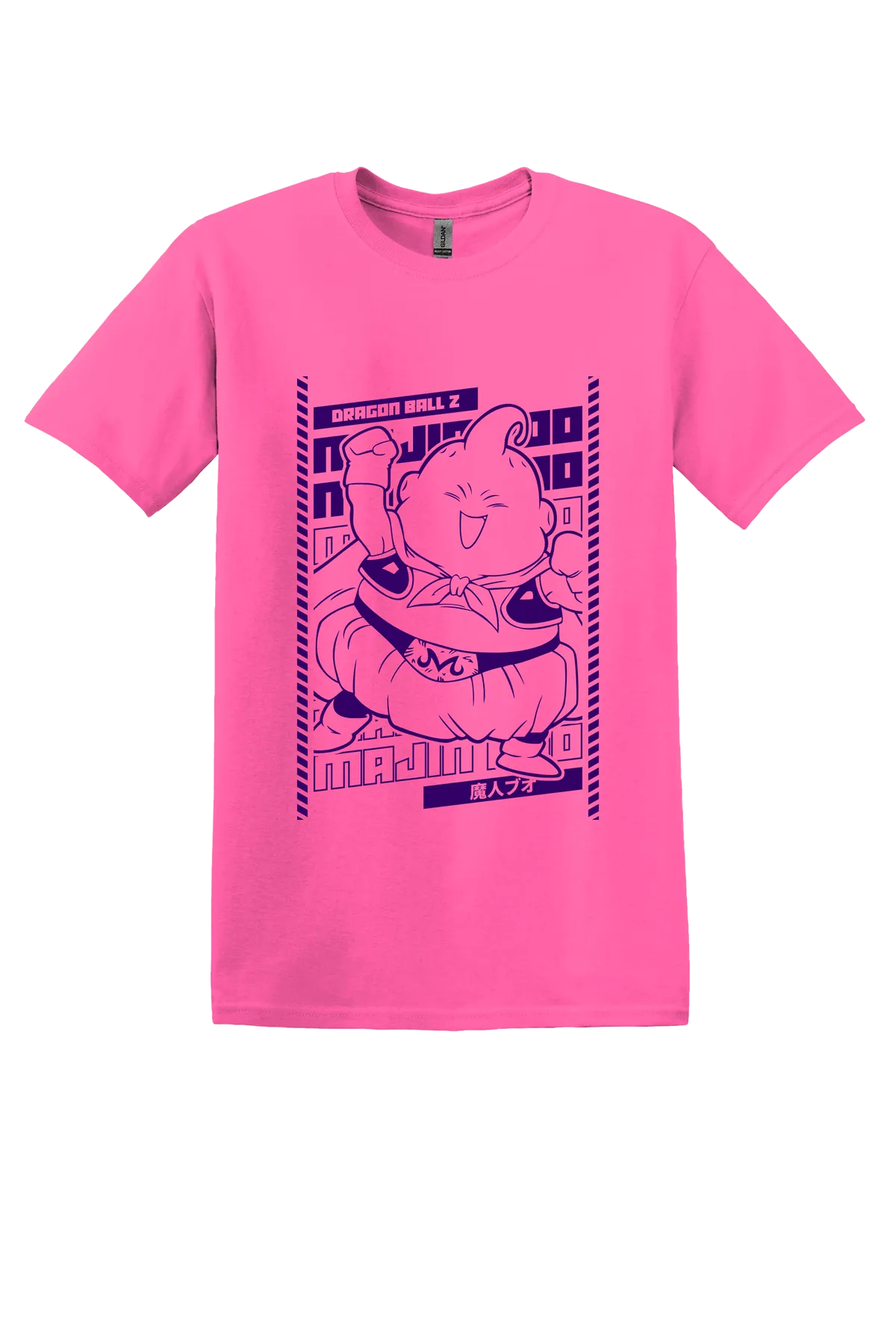 Dragon Ball Tee No. 444, Safety Pink, front print