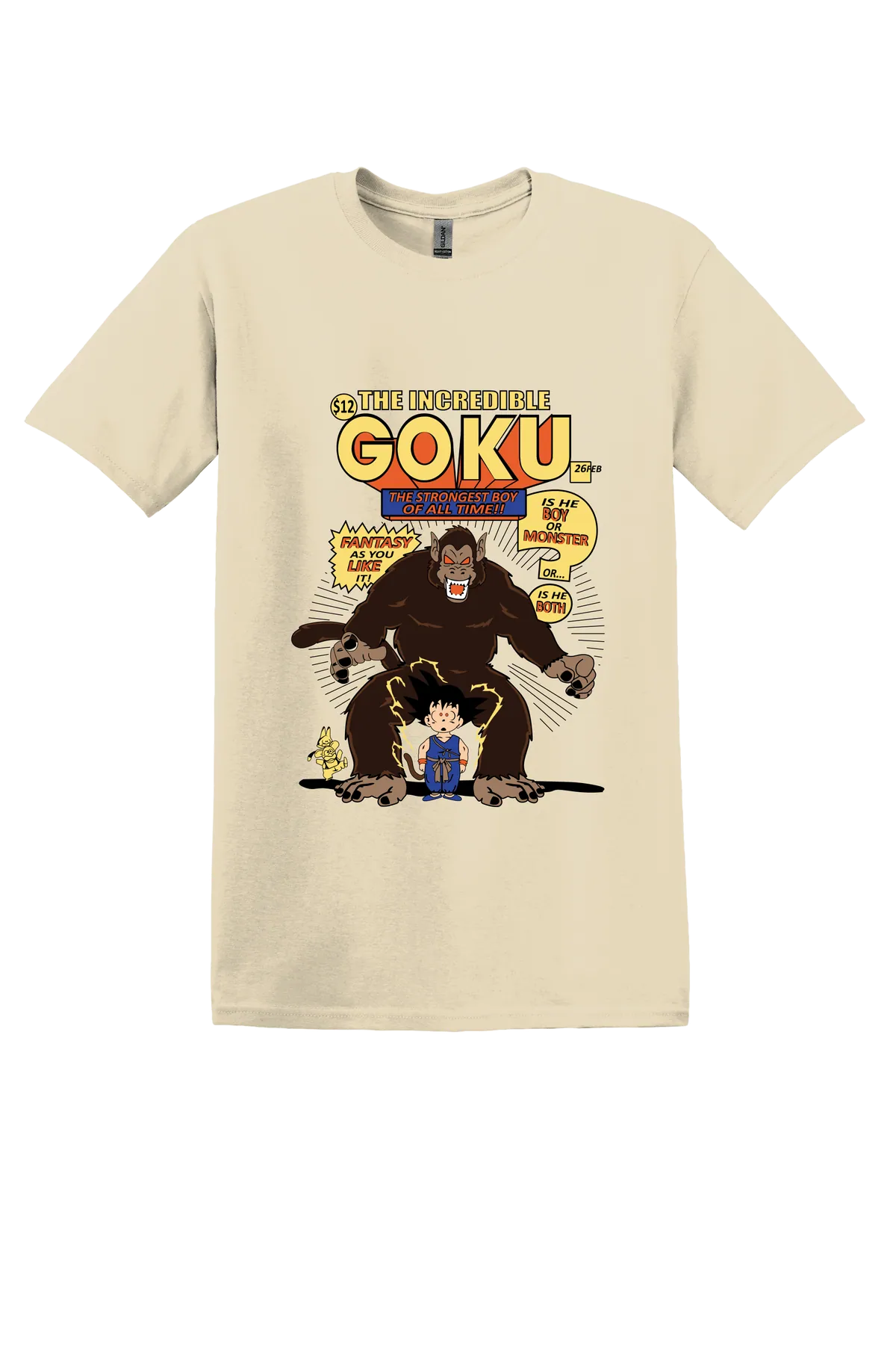 Dragon Ball Tee No. 454, Sand, front print