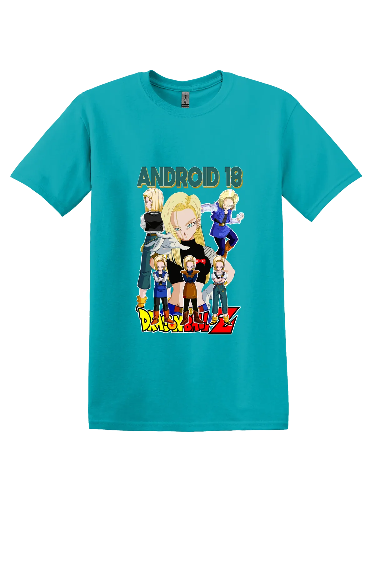 Dragon Ball Tee No. 492, Tropical Blue, front print