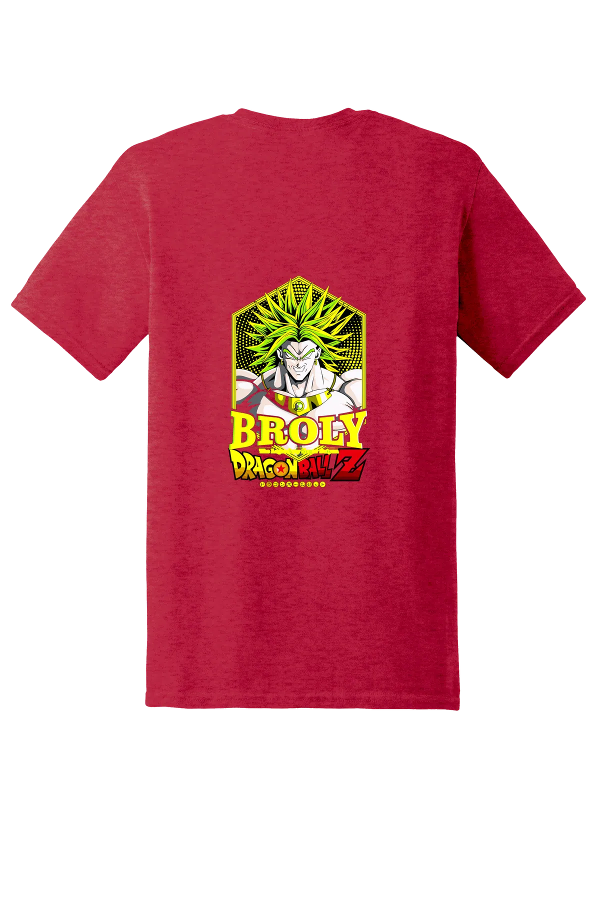 Dragon Ball Tee No. 510, Heather Red, back print