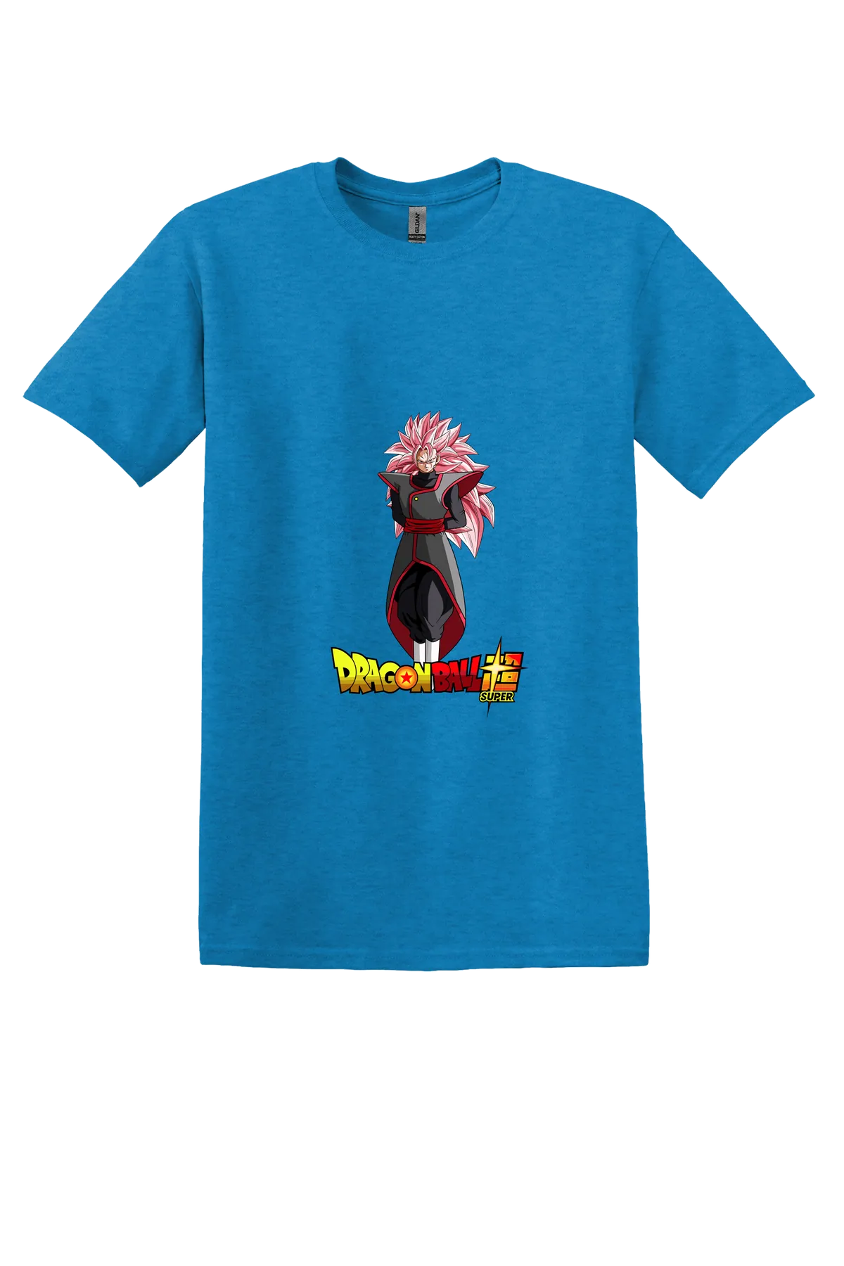 Dragon Ball Tee No. 523, Heather Sapphire, front print