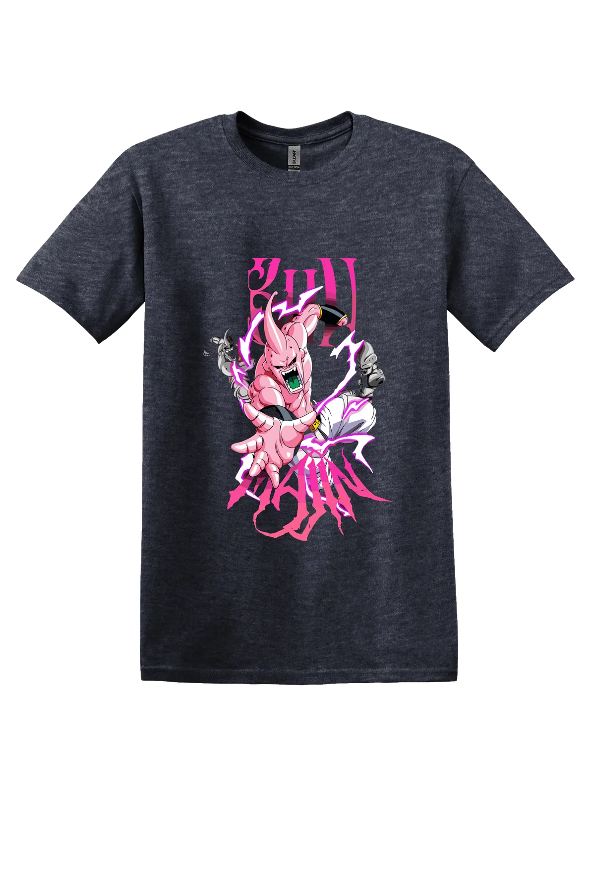 Dragon Ball Tee No. 530, Heather Navy, front print