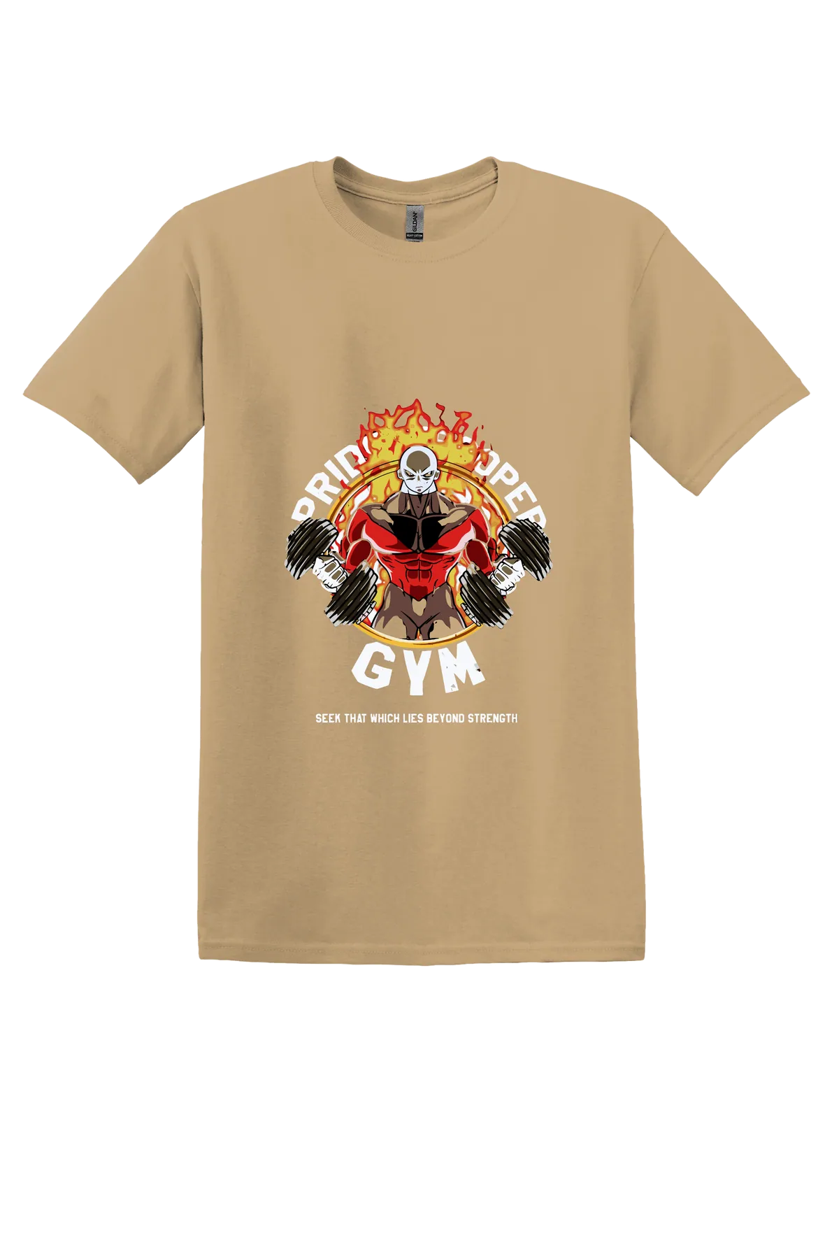 Dragon Ball Tee No. 570, Old Gold, front print