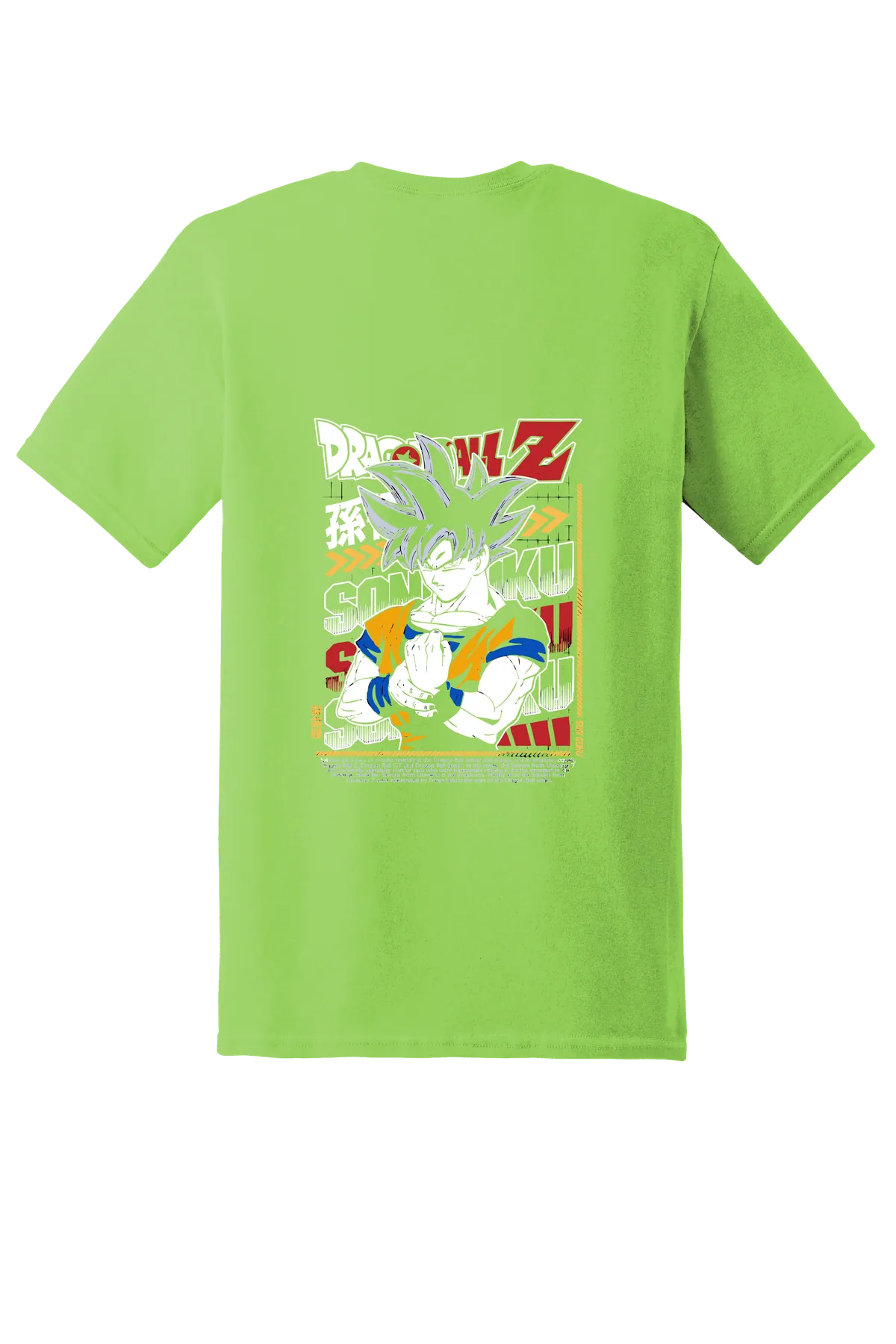 Dragon Ball Tee No. 6, Lime, back print