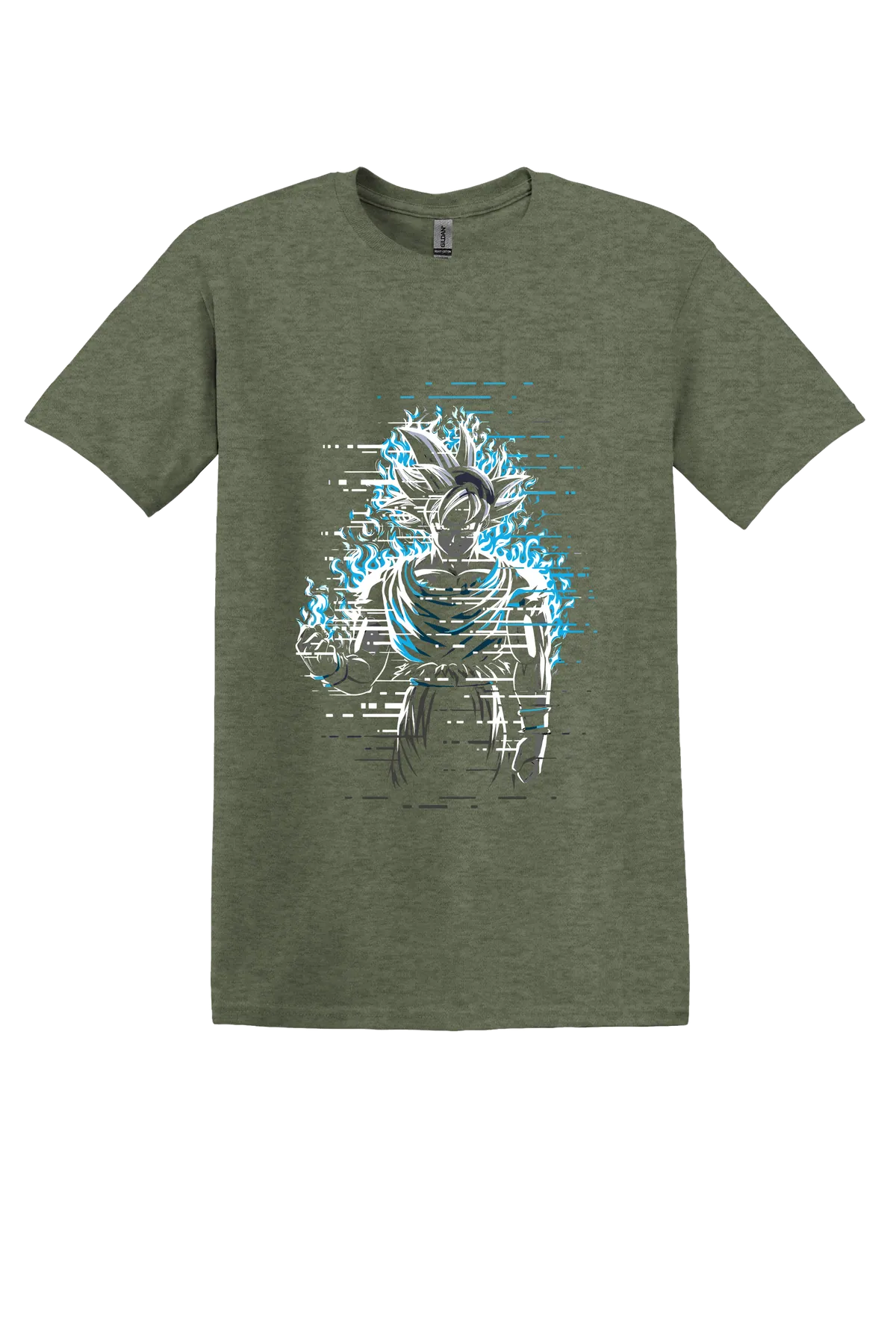 Dragon Ball Tee No. 60, Heather Military Green, front print