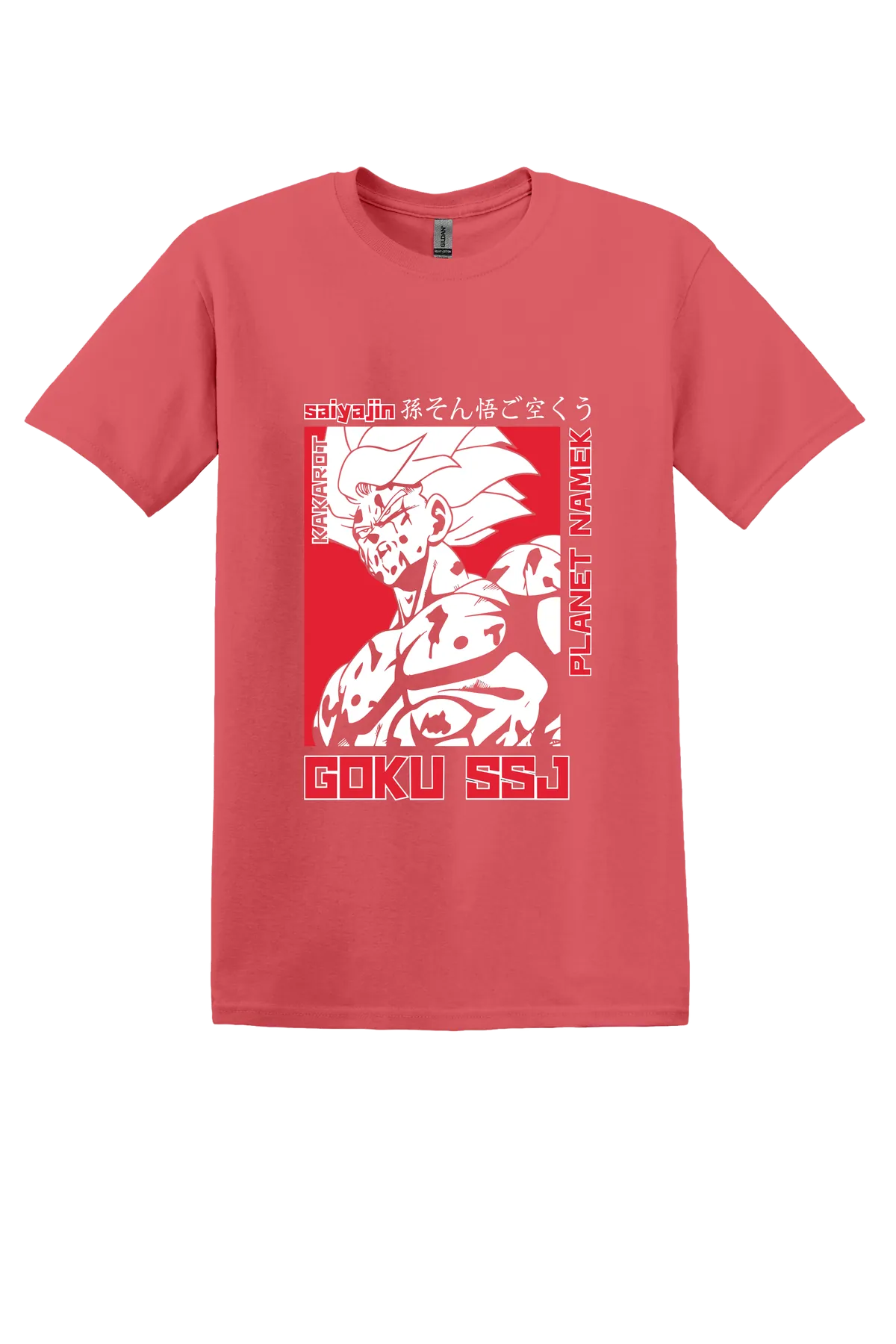 Dragon Ball Tee No. 68, Coral Silk, front print