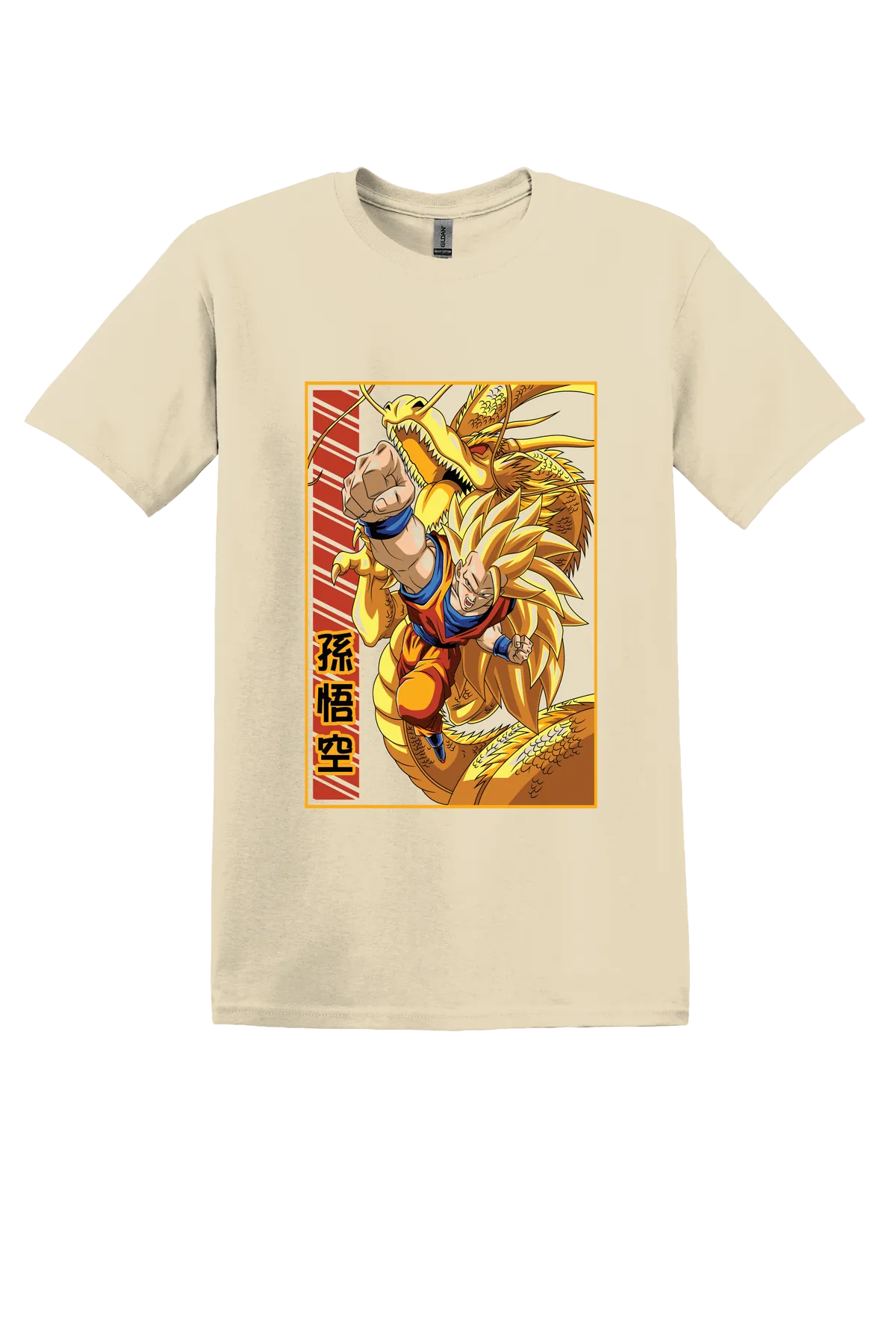 Dragon Ball Tee No. 98, Sand, front print