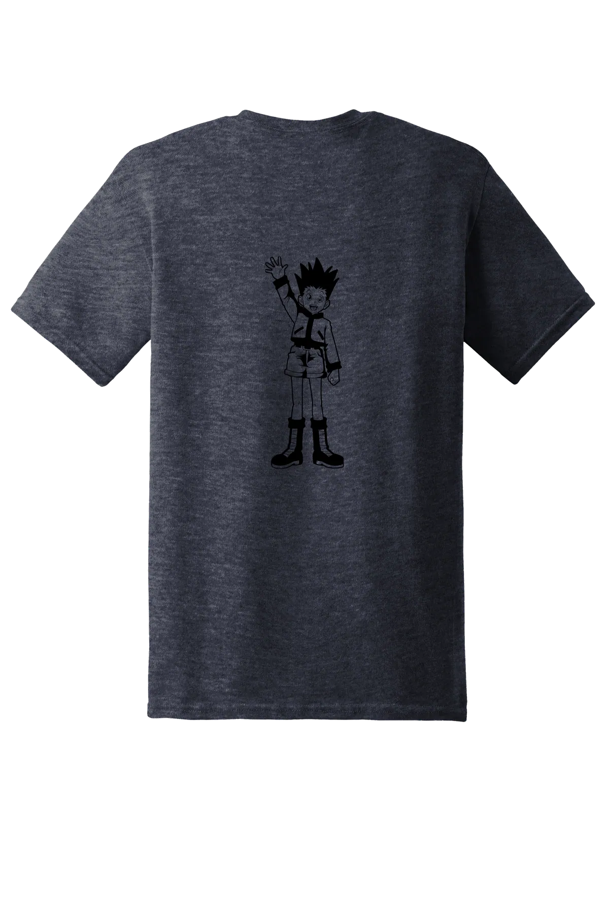 Hunter x Hunter 1-01 Tee, Heather Navy, back print