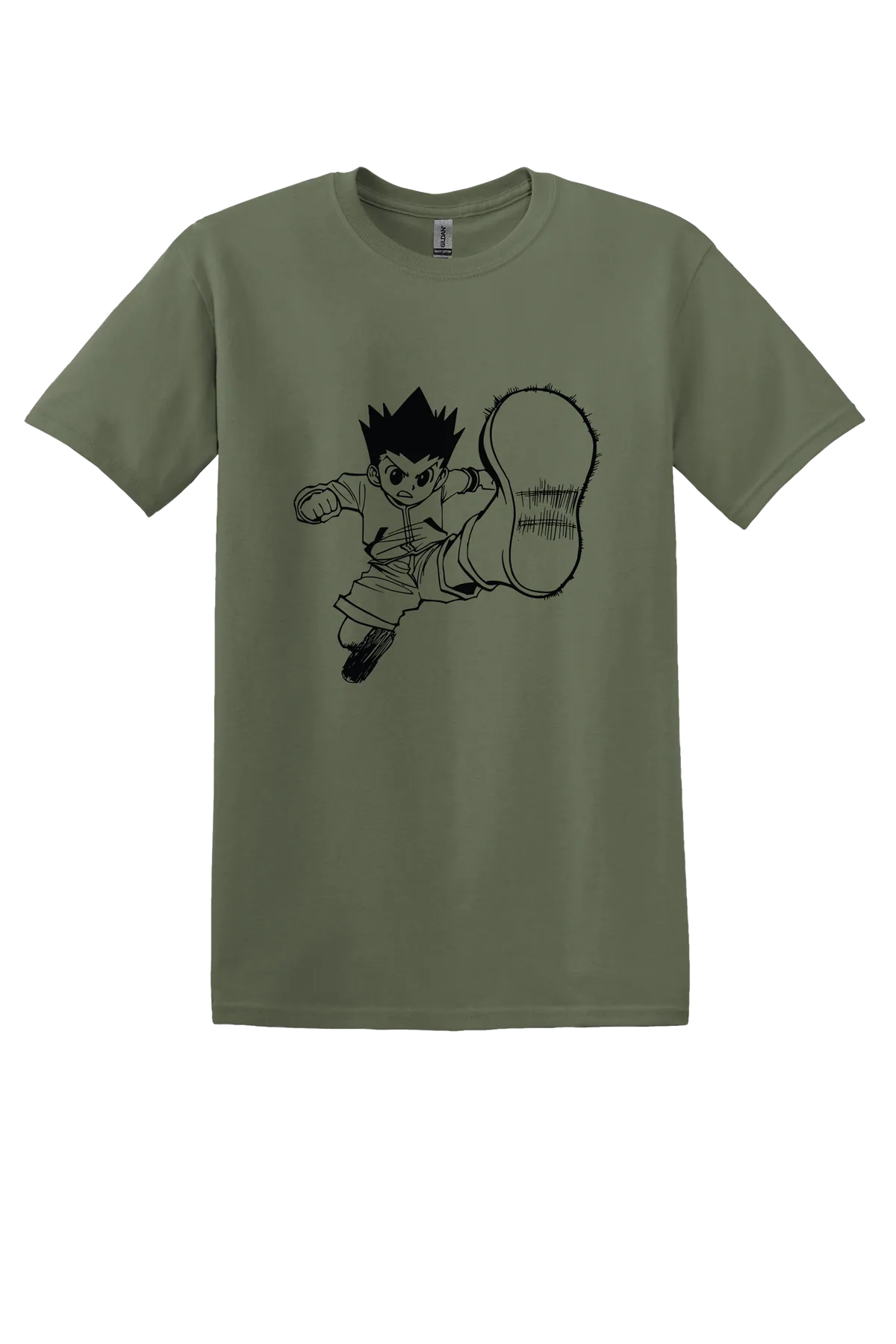 Hunter x Hunter 1-51 Tee, Military Green, front print