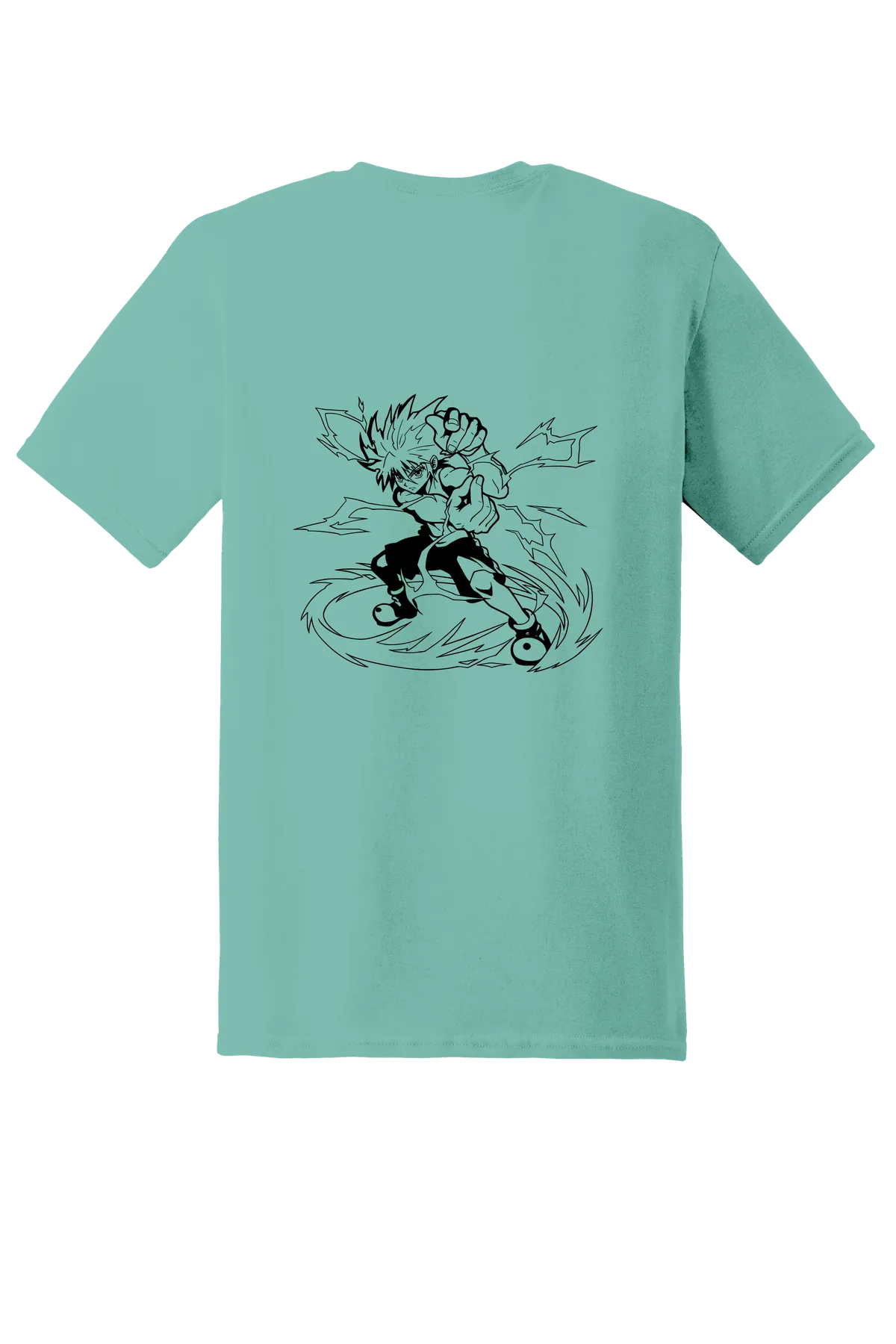 Hunter x Hunter 1-55 Tee, Aquatic, back print