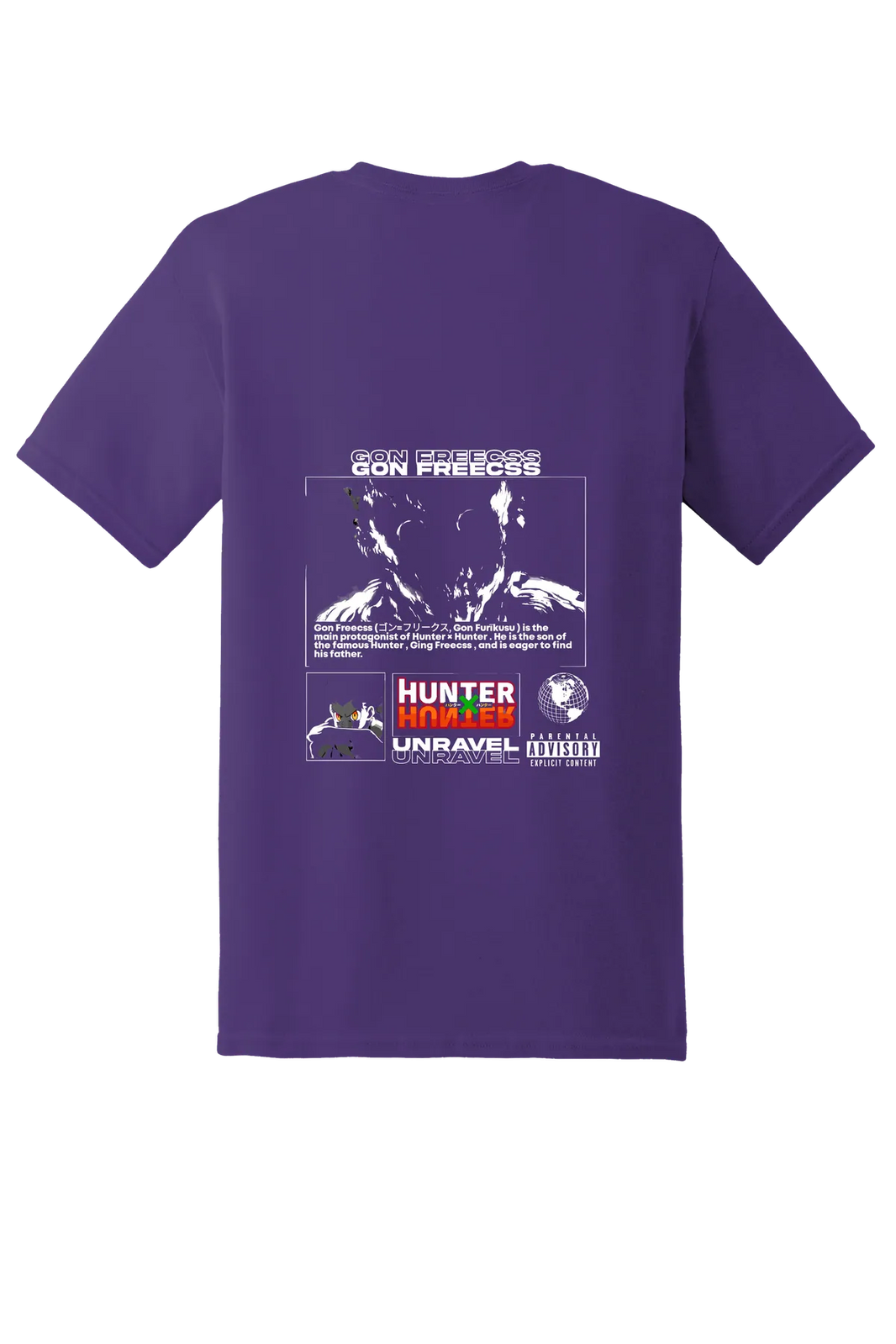 Hunter x Hunter Tee No. 125, Lilac, back print