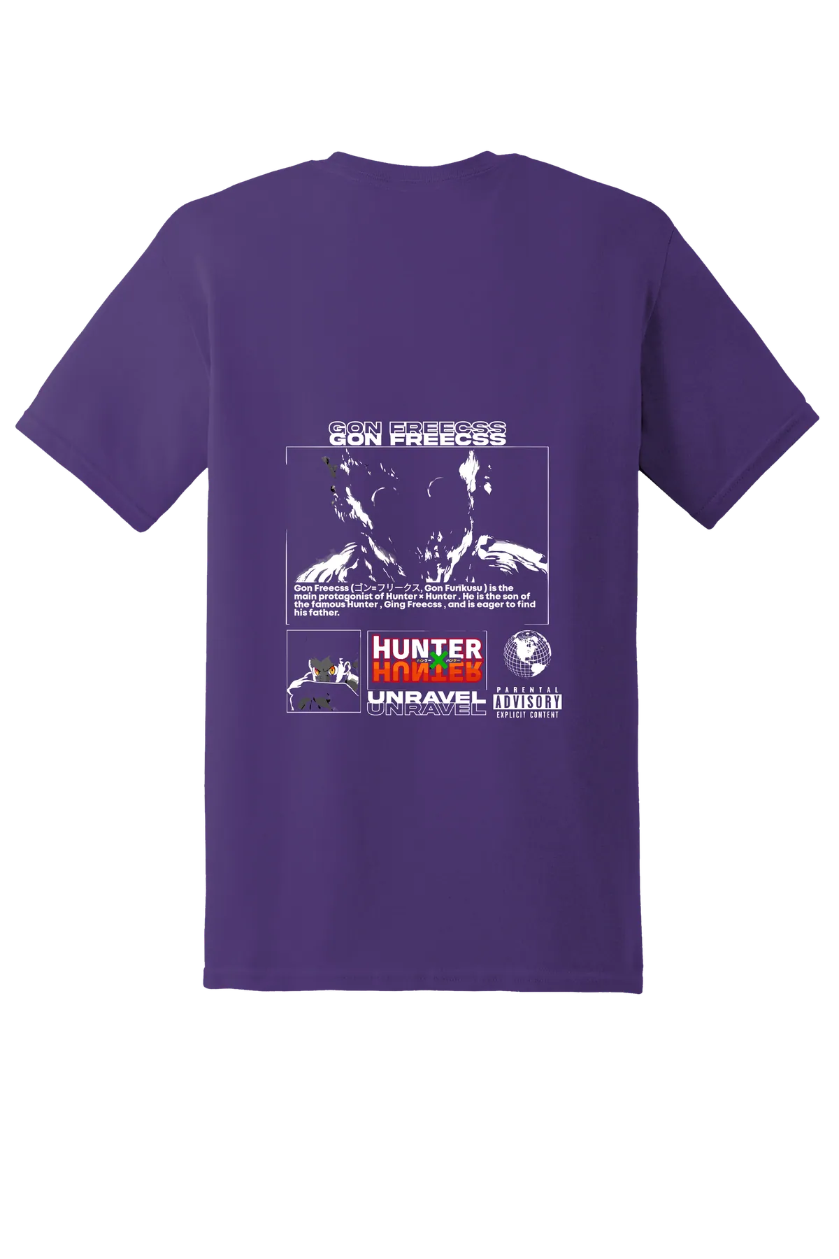 Hunter x Hunter Tee No. 125, Lilac, back print