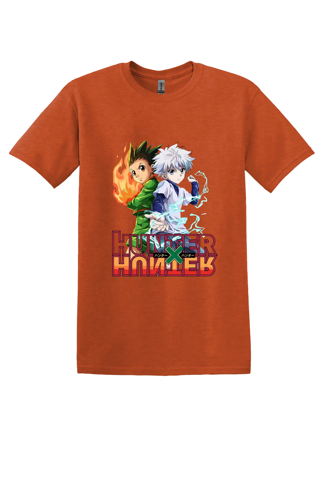 Hunter x Hunter Tee No. 127, Antique Orange, front print