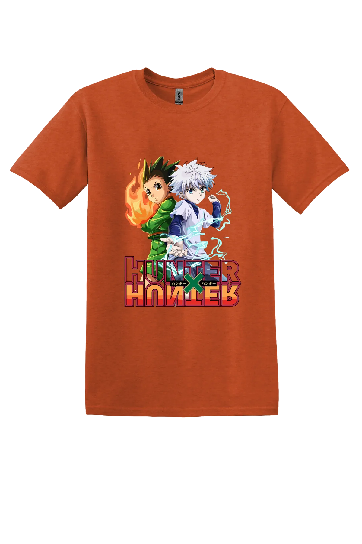 Hunter x Hunter Tee No. 127, Antique Orange, front print