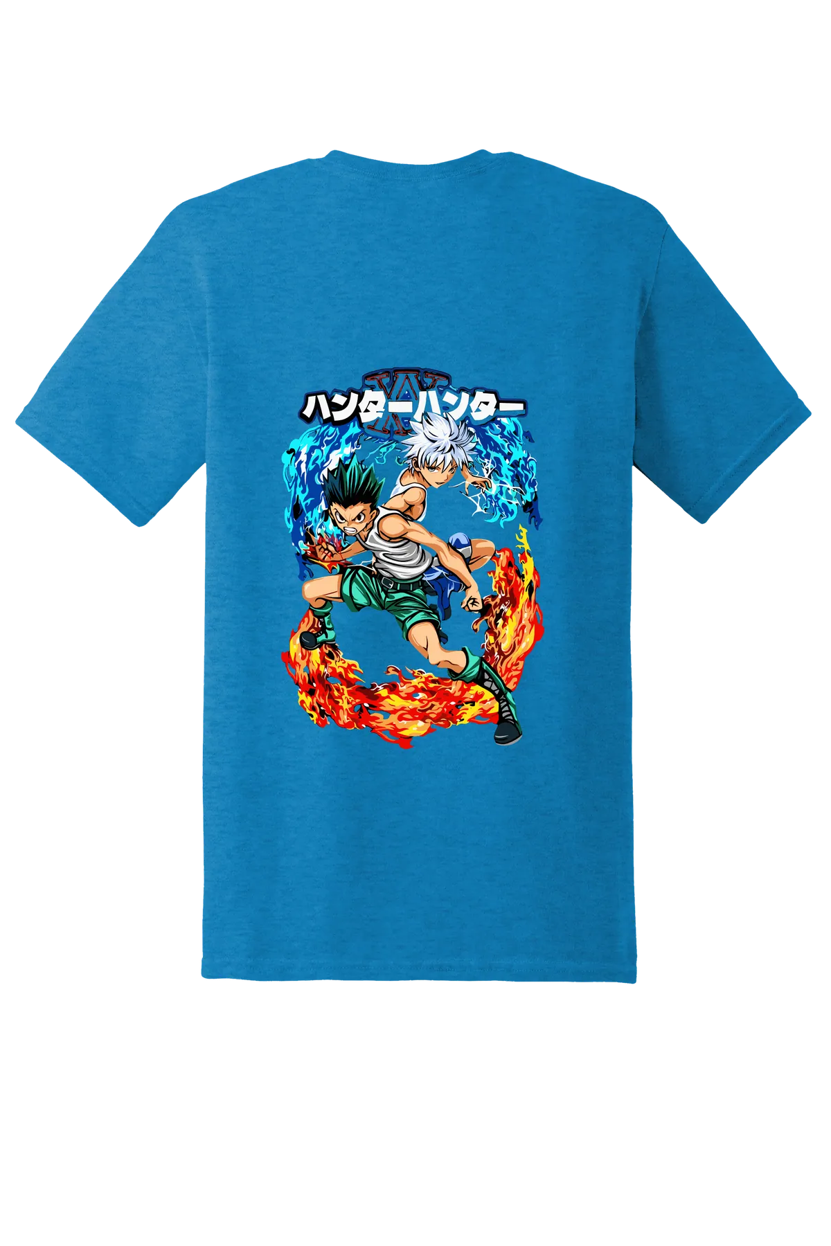 Hunter x Hunter Tee No. 139, Heather Sapphire, back print