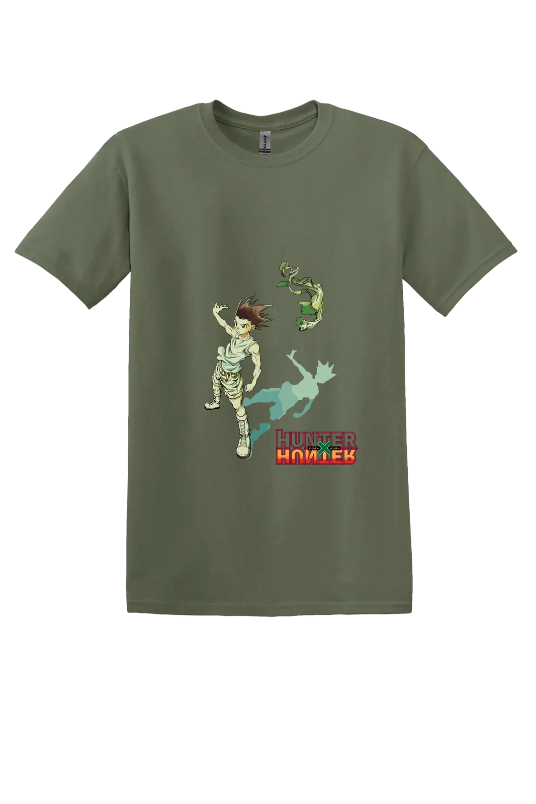 Hunter x Hunter Tee No. 142, Military Green, front print