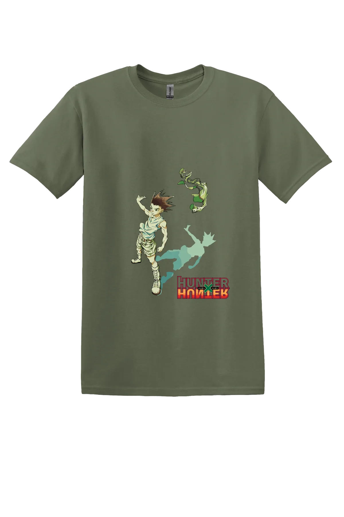 Hunter x Hunter Tee No. 142, Military Green, front print