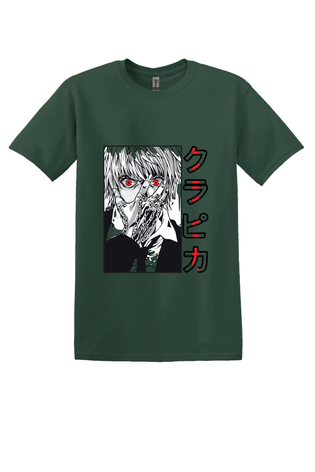 Hunter x Hunter Tee No. 211, Fan Dark Green, front print