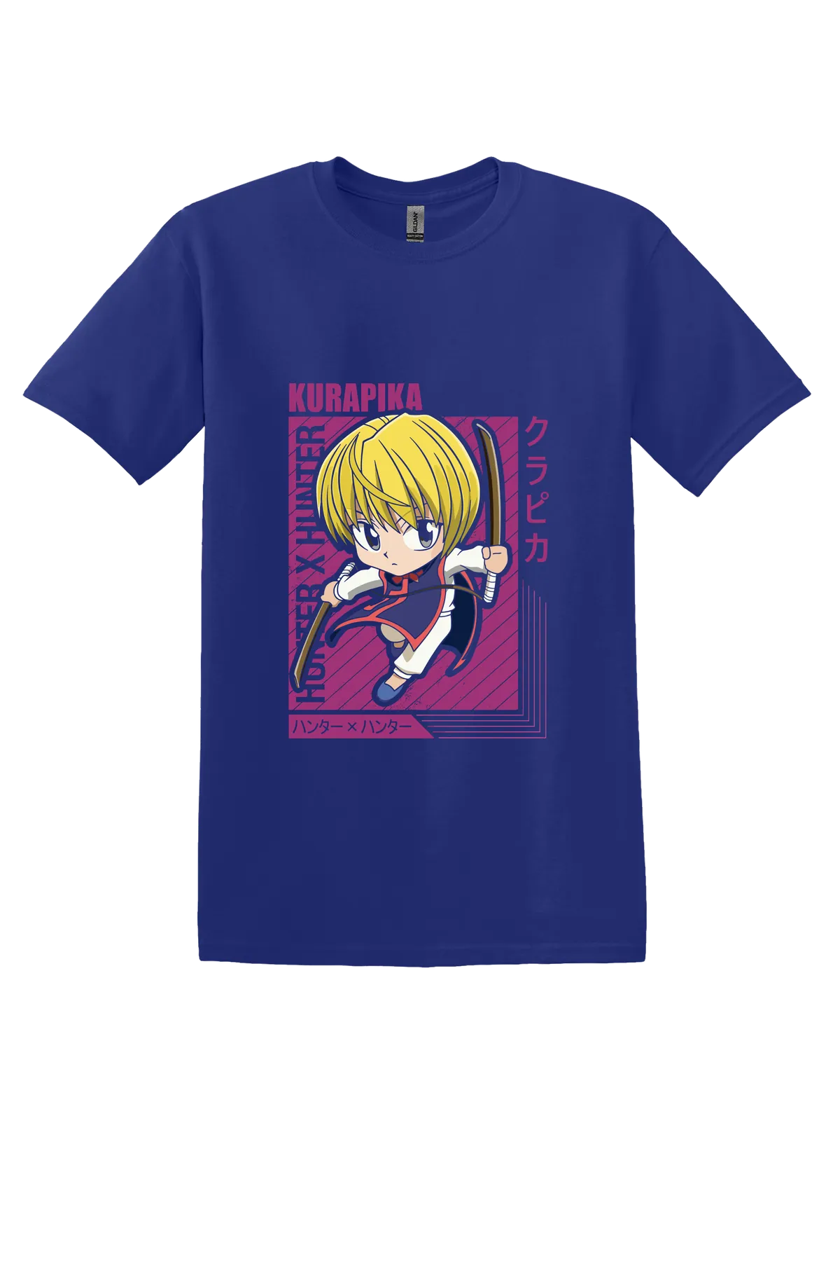 Hunter x Hunter Tee No. 214, Cobalt Purple, front print