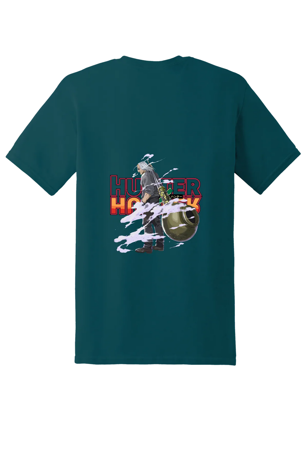 Hunter x Hunter Tee No. 231, Fan Marine Green, back print