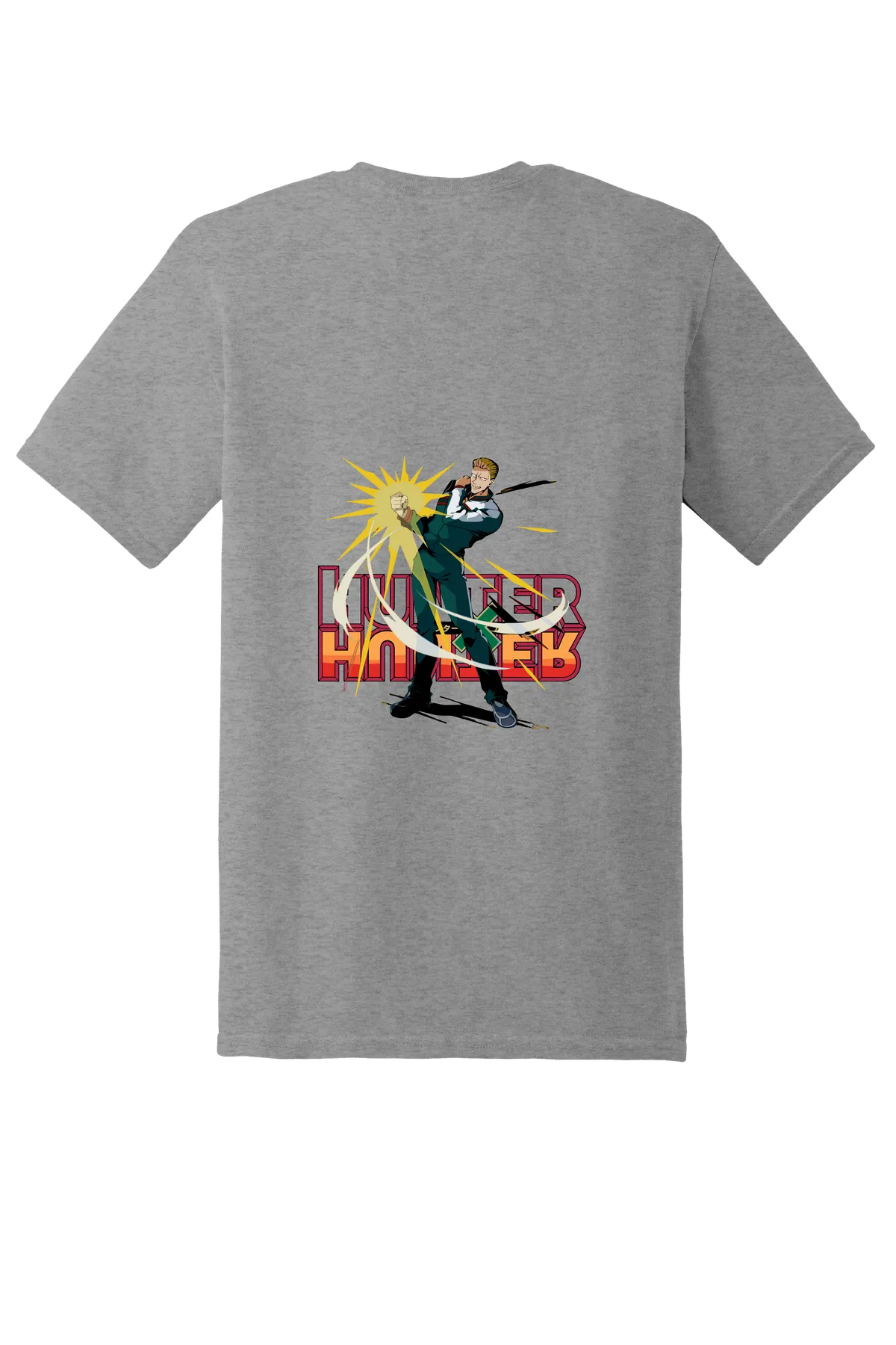 Hunter x Hunter Tee No. 335, Sport Grey, back print