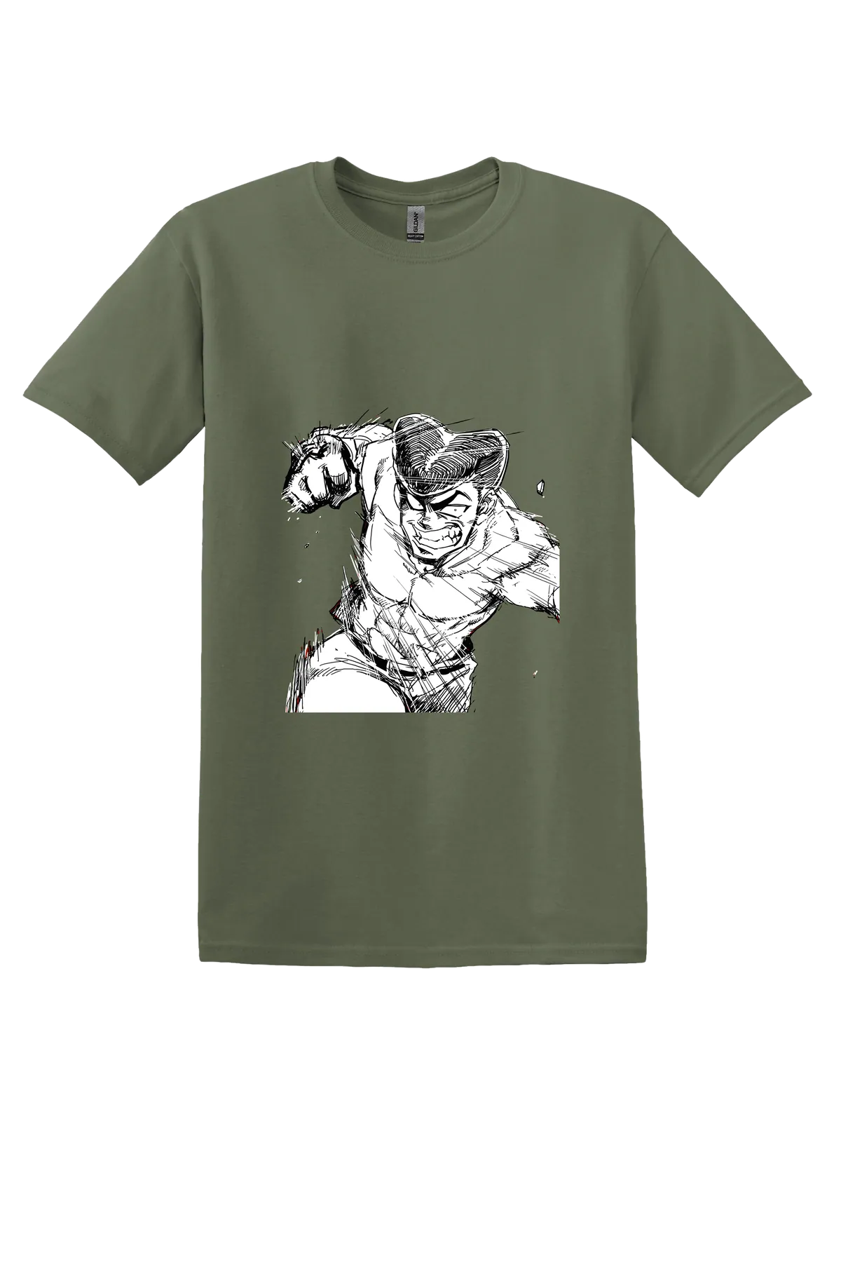 Hunter x Hunter Tee No. 341, Military Green, front print