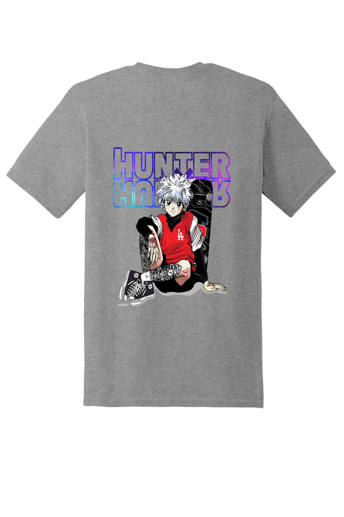 Hunter x Hunter Tee No. 352, Sport Grey, back print