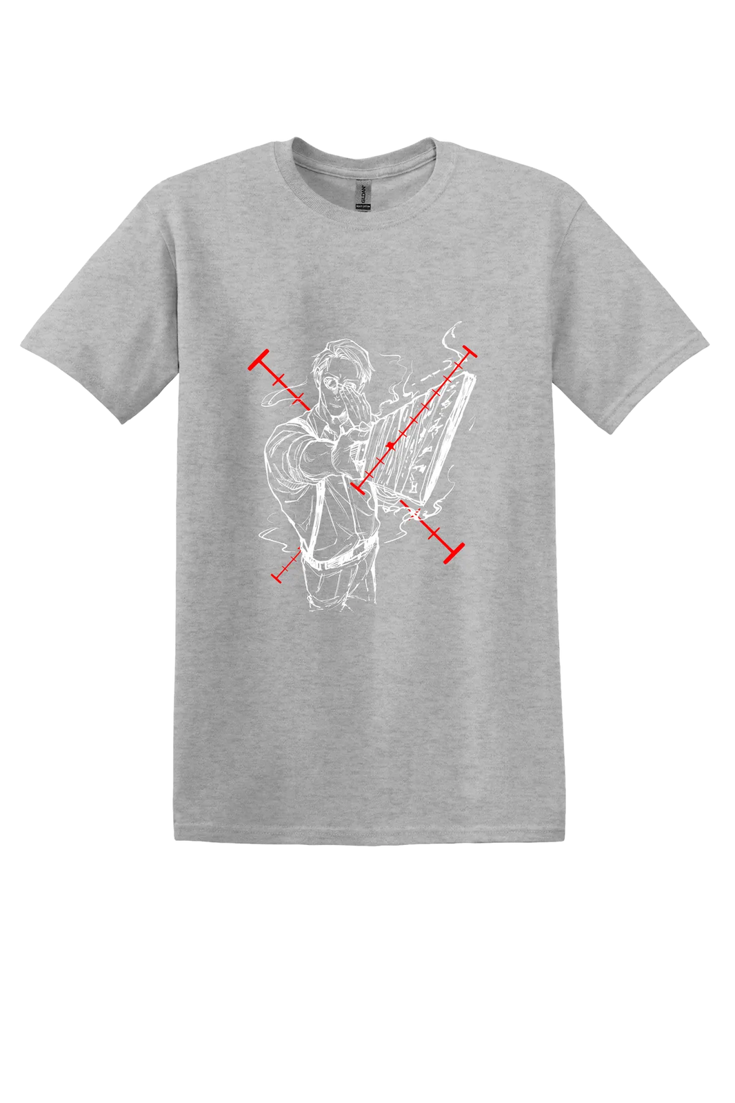Hunter x Hunter Tee No. 73, Ash Grey, front print