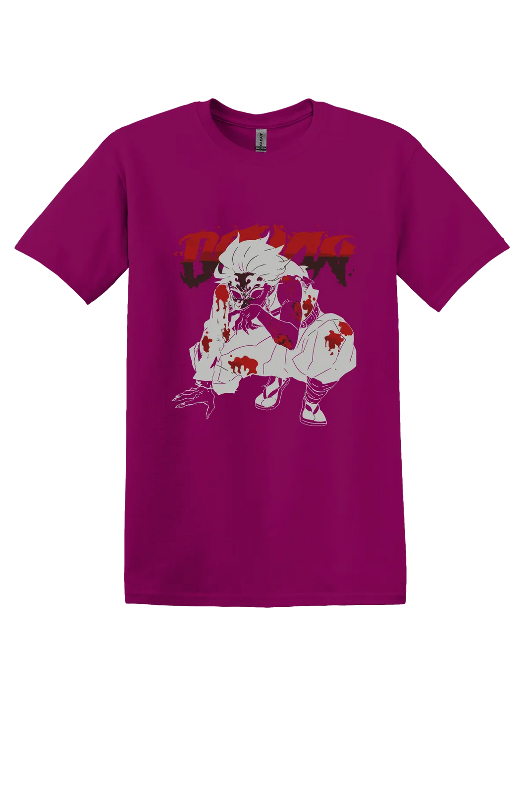 Hunter x Hunter Supreme Demon Tanjiro Tee, Berry, front print