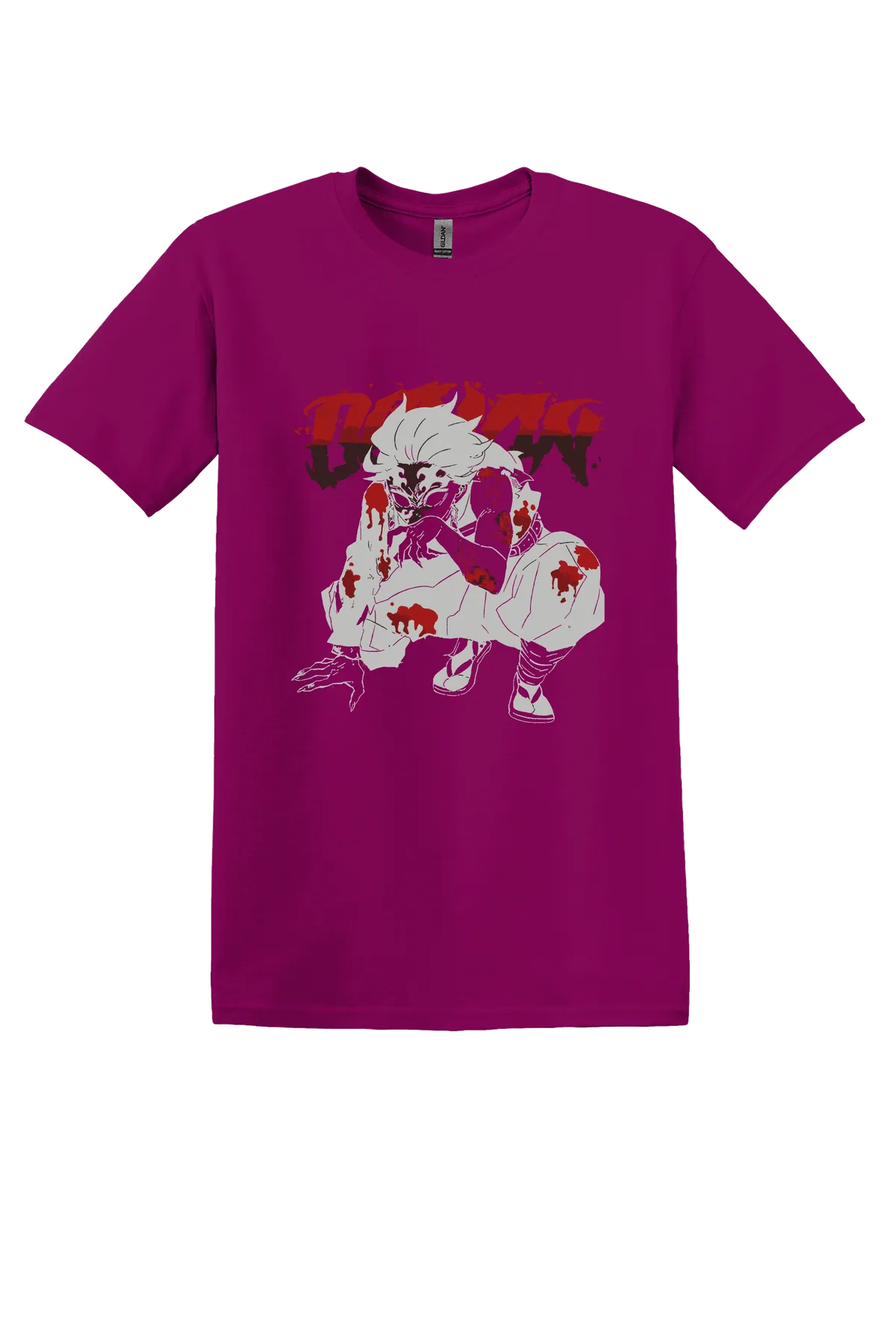Hunter x Hunter Supreme Demon Tanjiro Tee, Berry, front print