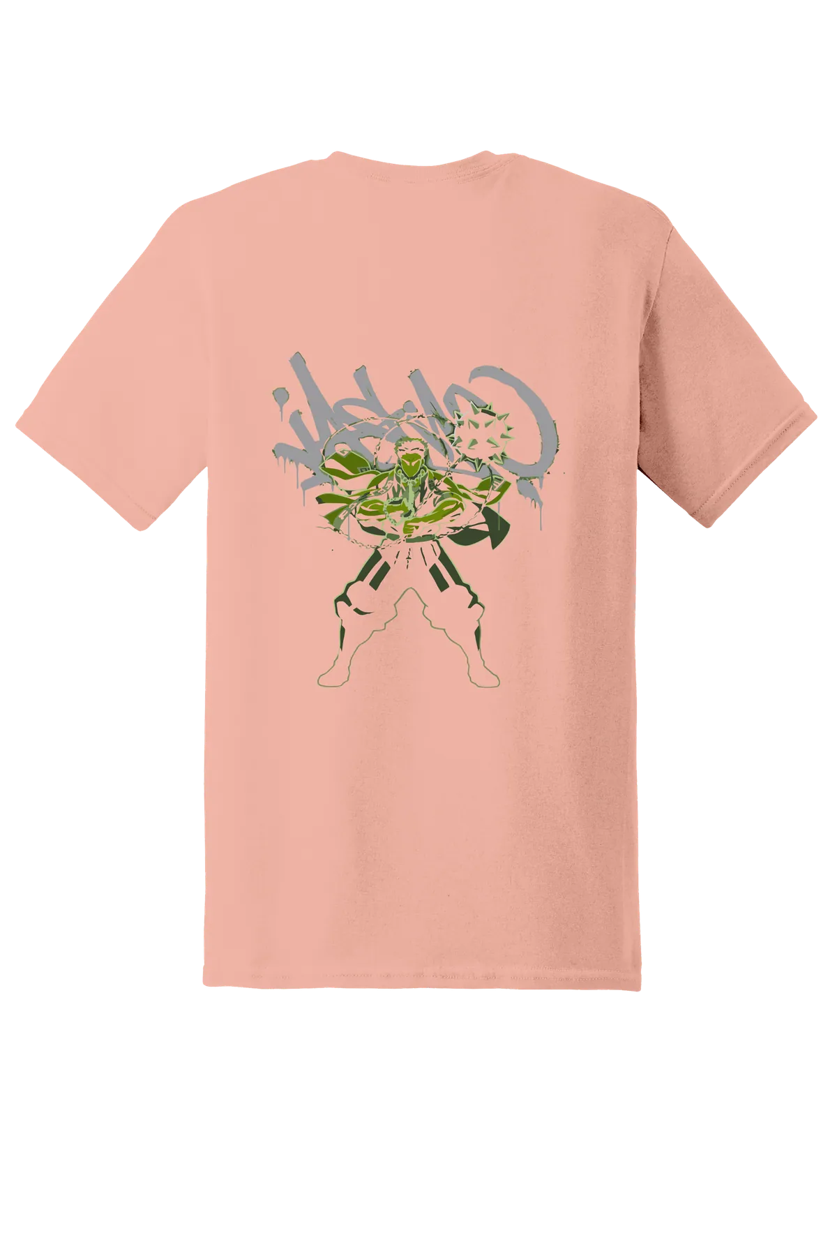 Hunter x Hunter Supreme Gyomei Tee, Dusty Rose, back print